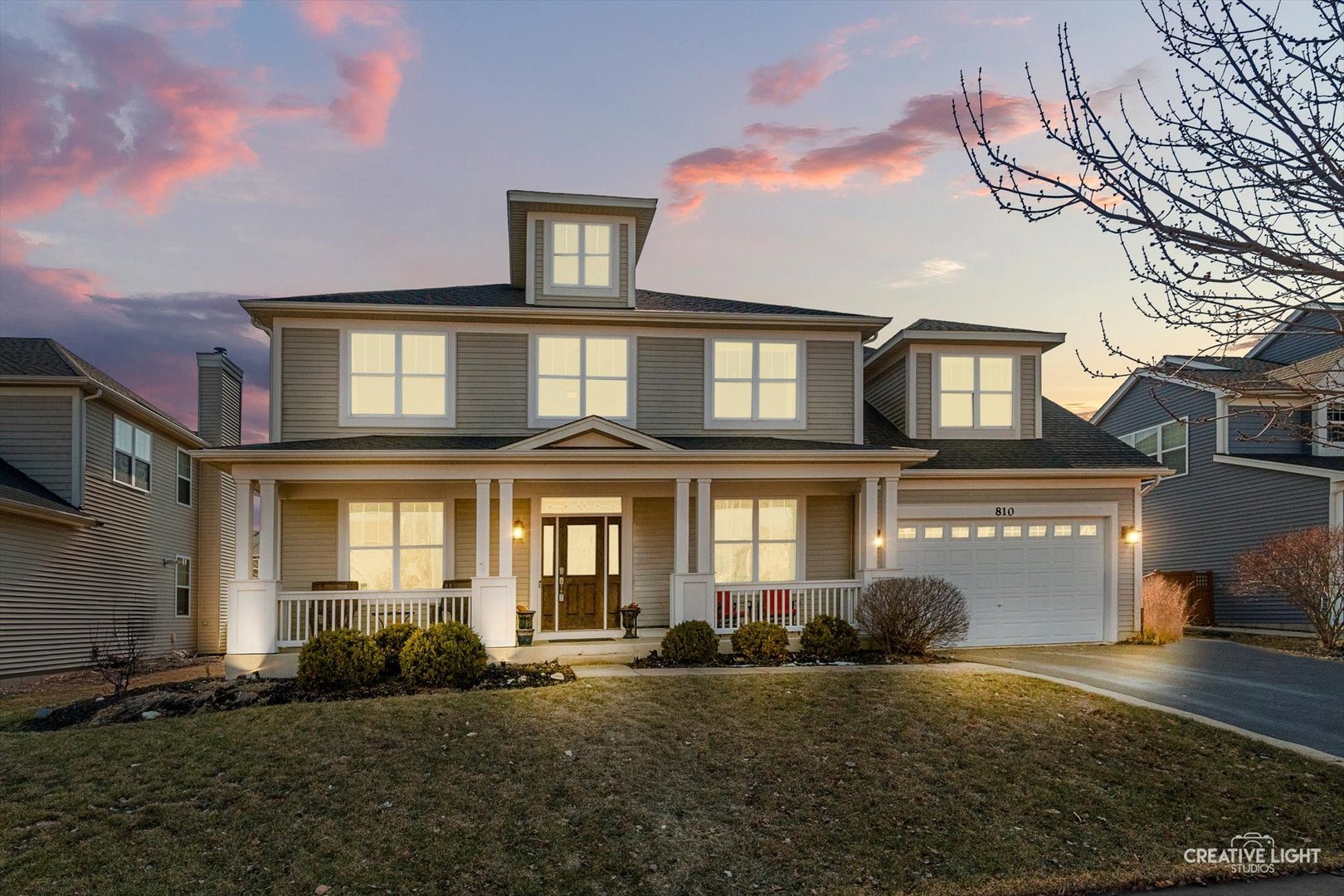 *****$5,000 closing credit for an accepted off by 3/17/26 with a closing on or before 4/17/26. The absolute BEST of Churchill Club is here - an incredible opportunity to find your dream home!     Home Highlights   * Exquisite Alysheba model with 3,689 sq ft   * Upgraded American Four Square elevation   * 9-foot ceilings   * Full-size front porch with outstanding curb appeal and charm   * Soaring two-story foyer with tastefully appointed finishes   * Special-option wrought iron spindles with maple hand railing   * Light-filled, open main level - one of the most popular floor plans in the neighborhood   * Hardwood flooring   * Fresh paint throughout   * New carpet throughout     Bedrooms & Baths   * 4-5 HUGE bedrooms   * 2.1 bathrooms   * Spacious primary en suite with private sitting room, tucked away down a private hallway   * Walk-in closets and generous storage throughout   * Bonus room ideal for flex space or additional bedroom     Work-From-Home Friendly   * Private den offset from main living areas and entry   * Ideal for remote work, meetings, or quiet study     Gourmet Kitchen Features   * Granite countertops   * Double oven   * Built-in range   * Butler's pantry   * Large island & breakfast bar   * 42" maple cabinetry   * Built-in microwave   * Main-level mudroom/laundry room attached to kitchen     Living & Entertaining Spaces   * Formal dining room   * Living room plus expansive family room   * Enormous FULL basement ready for finishing     Outdoor Living   * $15,000 custom patio with gas line to grill, built-in firepit, and a HUGE backyard   * Perfect for entertaining, relaxing, and outdoor living   * Professionally landscaped grounds     Garage   * Extra-wide, extra-deep 2-car garage     Unbeatable Location   * 3 homes from a crossing guard   * 3-minute walk to elementary & junior high schools   * 3 blocks to pool, clubhouse, gym, and volleyball/tennis/basketball courts   * Easy commute via I-88, I-55, Metra (Aurora or Naperville)   * Just 3 miles to Route 59 South Naperville corridor   * Close to Oswego's charming downtown shopping, dining, and recreation     You're going to LOVE where you live - come join Churchill