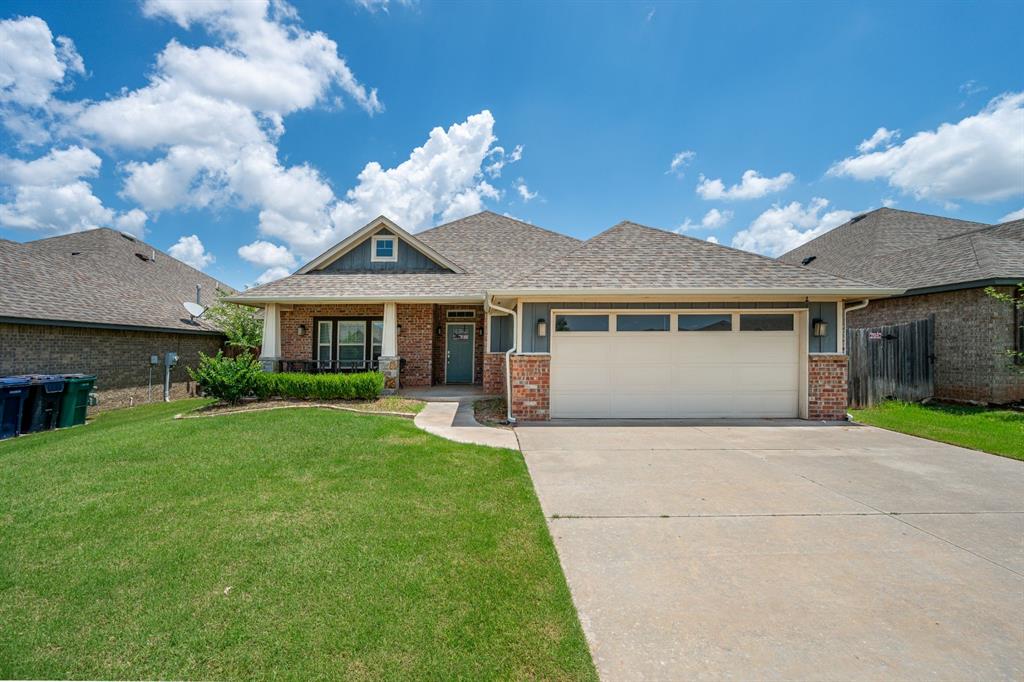 Welcome to this charming Craftsman-style home in the highly sought-after Grove community, known for its extensive trails, catch-and-release fishing ponds, and beautifully maintained parks. Located in the desirable Deer Creek School District, this move-in ready residence offers thoughtful updates throughout, including fresh paint, brand-new carpet, and a completely remodeled primary suite with a spacious bedroom and a modernized bathroom retreat. The flexible layout includes a bonus room that can easily serve as a large fourth bedroom, home office, or second living area. The open-concept living and kitchen space flows beautifully, perfect for daily life or entertaining guests. Enjoy the added convenience of a sprinkler system and the security of an in-ground storm shelter for peace of mind during Oklahoma weather. Outdoors, the backyard is ideal for relaxation or play, with a playset, swingset, and trampoline—all of which can stay or be removed before closing based on buyer preference. The home faces West, offering shaded backyard evenings perfect for winding down the day.
Situated within a vibrant neighborhood featuring multiple playgrounds, pools, and a fitness center, this home combines style, function, and location in one exceptional package. Don’t miss your chance to be part of this well-established community with top-rated amenities and convenient access to local shopping, dining, and more.