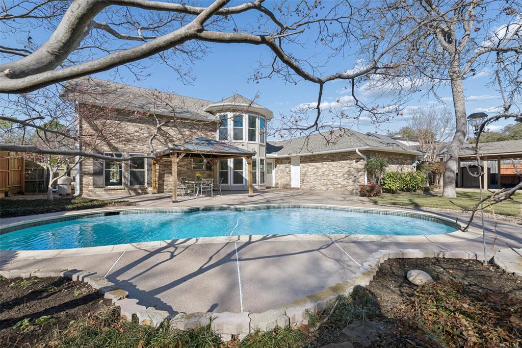 Rare opportunity in one of North Texas’ most desirable neighborhoods! This extensively renovated estate has been updated in many areas down to the studs, offering the feel of new construction while situated on a rare sprawling, park-like lot with voluntary HOA. The circular drive creates an impressive arrival and provides abundant parking, including space for specialty vehicles. Inside, you’ll find thoughtfully updated finishes and modern touches throughout — truly move-in ready. The backyard is a private retreat featuring a sparkling pool, expansive green space, and room to customize for entertaining, recreation, or relaxation. Enjoy quick access to shopping, dining, sports venues, top-rated schools, major highways, DFW Airport, and convenient proximity to both Dallas and Fort Worth. Homes with this level of high end renovation, lot size, and location rarely come available and a property like this for this price in this area does not exist. Take a look for yourself, have fun and see if your life might become measurably better by living here.