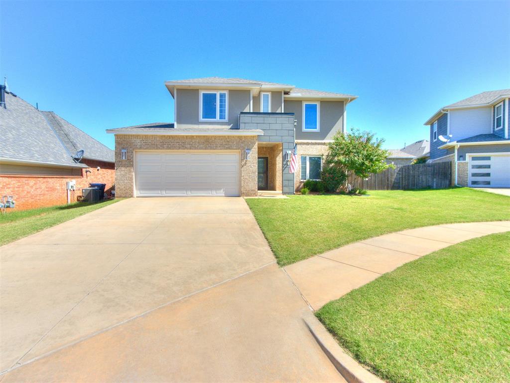 You must see this beautiful Ponderosa plan in the Chisholm Creek Farm community! This floor plan is making a statement - with 3 bedrooms, 2 1/2 bathrooms. The added study, mudroom, and the open great room are spaces you’re really going to enjoy! The modern style is eye catching, featuring a linear fireplace surrounded by tile to the ceiling. The kitchen offers black 3cm granite counter tops and white subway tile back splash, in addition to the stainless-steel appliances. This high-performance home features a fully footed post-tension foundation, 2X6 exterior walls, Tankless Hot Water, storm shelter, custom shop-built maple cabinets, custom tile work, high definition lifetime shingles, 95% high efficiency furnace and a 14 seer AC unit, includes a HERS rating, and is certified to OG&E’s Positive Energy Standards. Don't miss out on this one!
