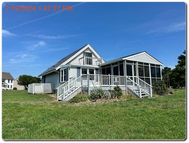 Schooner Bay is a gem located on a canal that leads to the Chesapeake Bay via local creek.  1st floor BR, open kitchen-dining and a whopper of an attached garage.  Shell drive, private dock for your boat and open and closed porches for grilling your days catch.  Like sunsets?  Hang out on your 2nd level balcony and pay attention.  No day's sunset is the same.  Close to the town of Onancock and the local hospital.  Measurements are county provided and age is estimated.  House and bulkhead need repairs and renovation.