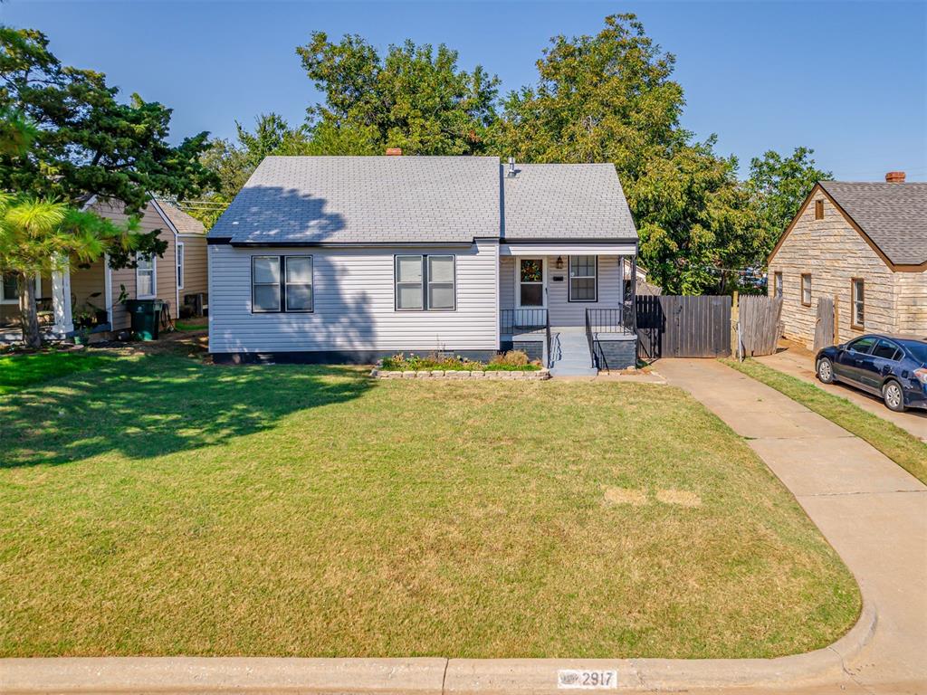 Cute little bungalow just minutes from I-44, across May from NW Classen High School! Wonderful location for zipping downtown or over to the Plaza or Midtown areas! This little cutie has had a total facelift with all new siding and gutters, and a wonderful deck on back! It's the perfect place to sit and watch the kids play, or birds gather in this huge, wooded backyard! This area offers several parks and convenience to shopping and restaurants galore! 

Between the very generously spaced living and dining is the cutest arched walkway! Cross the hallway full of storage into the 2 bedrooms and bath.  The kitchen has had recent remodel as well with new countertops and vinyl flooring. Washer/dryer hookups are located in the kitchen.  Off the kitchen, you will find a great back patio/deck - perfect for grilling or just hanging out.  

The garage is useable but the doors are not able to close.  Electricity is in, but no guarantees. The garage is to be sold as is. Tenant has been using it for storage only, not to park.

Need a rental? This has been a great rental for the last 5 years at $1100 per month. 

Also willing to rent it if interested.