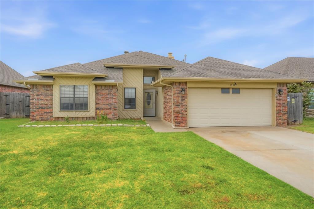 Welcome home to this charming 3 bed, 2 bath home in the Westmoor neighborhood! Step inside to a spacious living room anchored by an impressive floor to ceiling fireplace with rich wood tones and built-ins that give the space a warm, sophisticated feel. The living room flows naturally into the dining area and kitchen, where you’ll find stainless steel appliances, generous counter space, and plenty of cabinetry for all the essentials. The spacious primary bedroom features a tray ceiling, private en suite bathroom, and walk-in closet. Two additional bedrooms are comfortably sized and offer plenty of flexibility for guests, a home office, or whatever fits your needs. Out back, there’s even more room to enjoy with a huge backyard, covered patio, and storage shed. Located in the Moore School District with easy access to shopping, dining, parks, and major highways, this home offers plenty of space, character, and convenience!