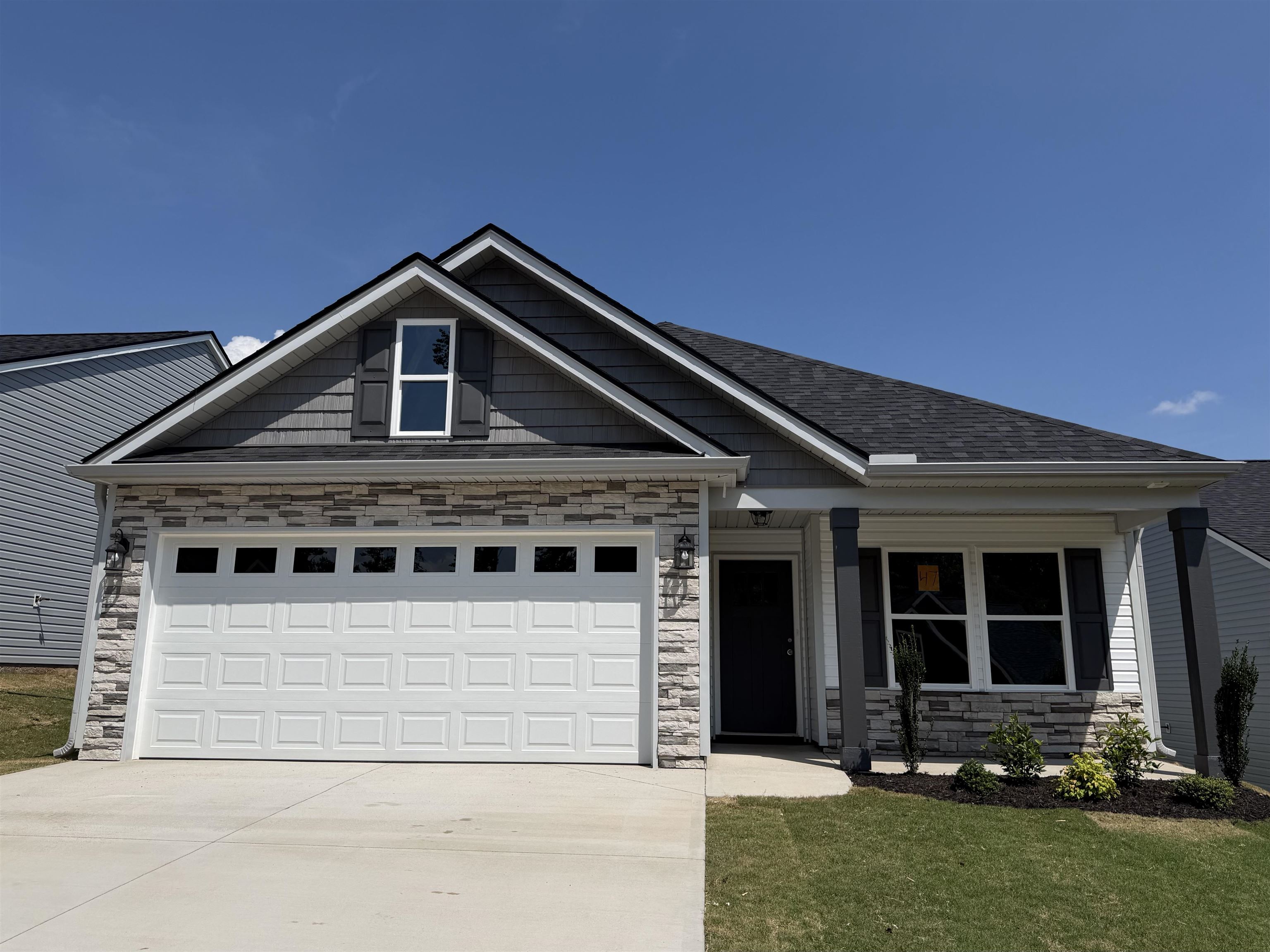 The Cheshire (Lot 47) offers a modern, open concept living area perfect for entertaining.  4 bedroom, 2.5 bath. Complete with the trademark chair rail, crown molding, and rope lighting.  12'x12'' covered back patio.   30-year architectural shingles, site-built construction, and a 10 year limited warranty are included to give you peace of mind. Preferred Incentive Available. *Virtual tour reflects same house plan, not exact house.