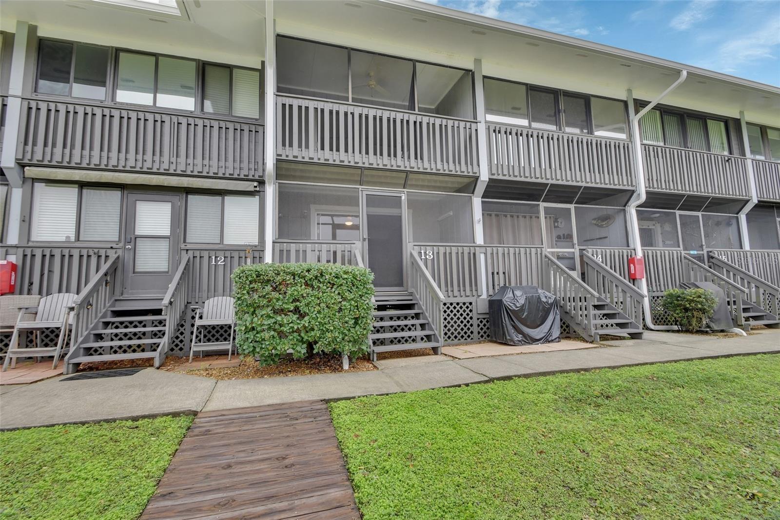 Water lovers, imagine waking up to views of the St. Johns River! This beautifully updated waterfront condominium provides a unique opportunity in this 16-unit, 55+ community in DeLand, Florida. Whether you’re looking for a full-time residence, a weekend escape, or a seasonal getaway, this home invites you to enjoy life on the river. Sit pool side along side all the the river's spectacular nature and beauty.  Inside, you’ll find LVP flooring throughout, ample storage, ceiling fans, upgraded bathrooms,  new appliances, water heater and air conditioning system. There is a screened porch off the living room with a fantastic space to enjoy the water views, and a second screened porch off the primary bedroom inviting you to take in the gorgeous river views. Relax with a good book, watch the birds and wildlife, or set out a charcuterie board, your favorite beverage and share with friends and family.  The well-maintained exterior features fresh paint, a new roof. Enjoy the waterfront and know you are not far from Downtown DeLand’s shopping, restaurants, businesses, and entertainment.                                                                                                         shopping, restaurants, businesses, and entertainment. Come experience the nature, the charm, and the opportunity to feel right at home on the water. *All information is intended to be accurate but is not guaranteed. Buyers and their agents should verify all property details and community requirements*.
