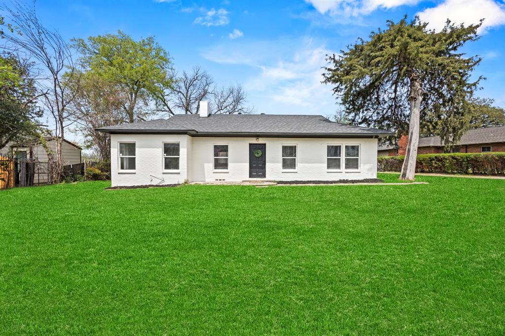 Welcome to your dream home in Fort Worth, Texas! This charming white brick house features 3 spacious bedrooms and 2 full bathrooms, perfect for families of all sizes. Enjoy the modern open-concept kitchen and dining room, ideal for cooking and entertaining. The large entryway and 2 car garage offer ample parking space. Situated on nearly a third of an acre, you’ll enjoy ample outdoor space for gardening, play, or relaxing. Walk into a beautiful outdoor patio, ideal for entertaining or enjoying quiet evenings outdoors. Don’t miss out on this delightful property! Buyer concessions available.