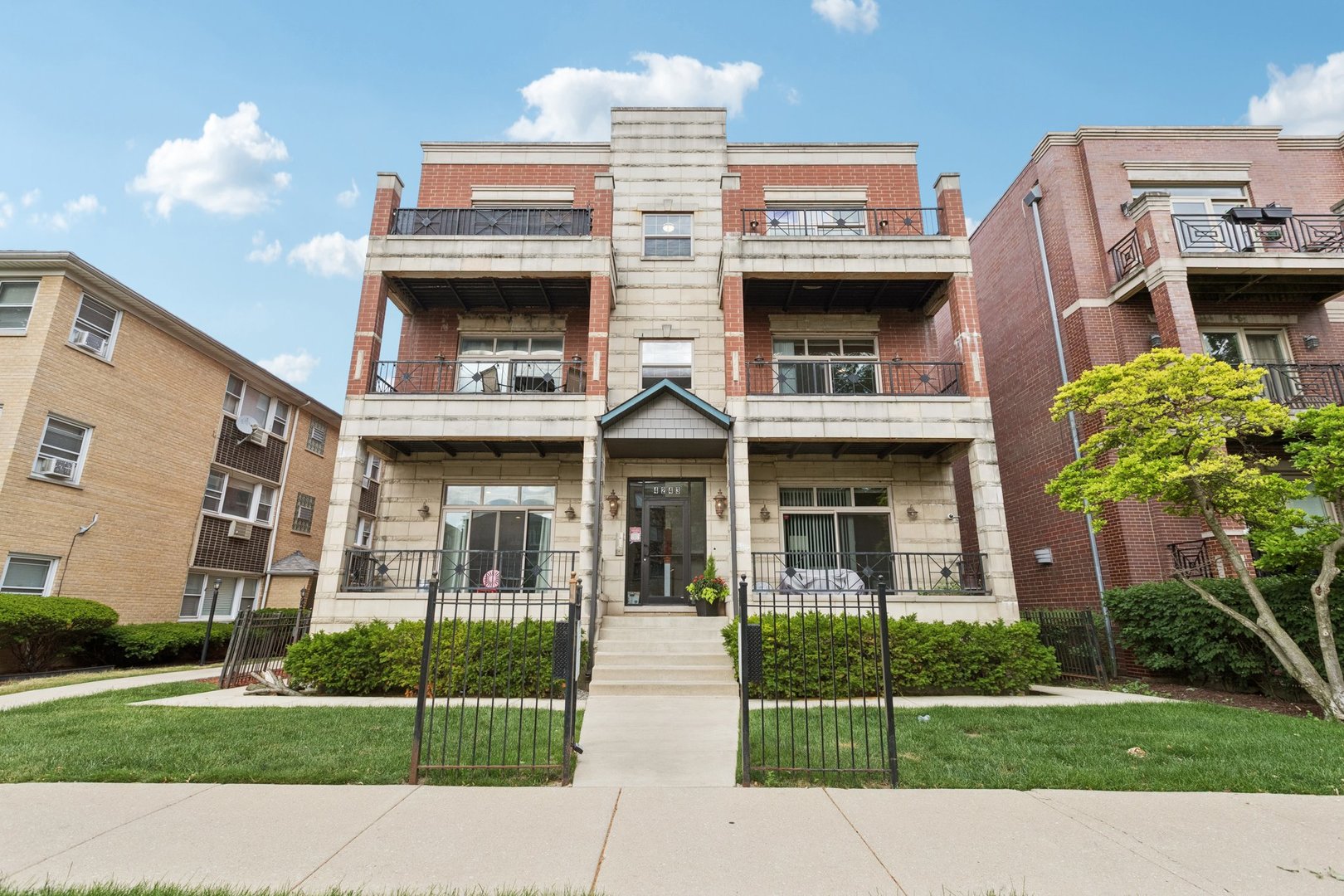 Welcome home to this beautifully maintained condo featuring cherry cabinets, gleaming Brazilian hardwood floors, and an inviting open layout with two balconies, perfect for both relaxing and entertaining. The sun-filled living space flows seamlessly into a well-appointed kitchen with stainless steel appliances and dining area. Enjoy the comfort of a luxurious master suite complete with a spa-like bath-your private retreat in the city. Additional highlights in-unit laundry, ample storage, and one included garage parking space. Ideally located near shops, restaurants, major expressways, and just a short distance to Metra and the CTA Blue Line to downtown or O'Hare, this home offers the best of city living in a quiet, residential neighborhood.