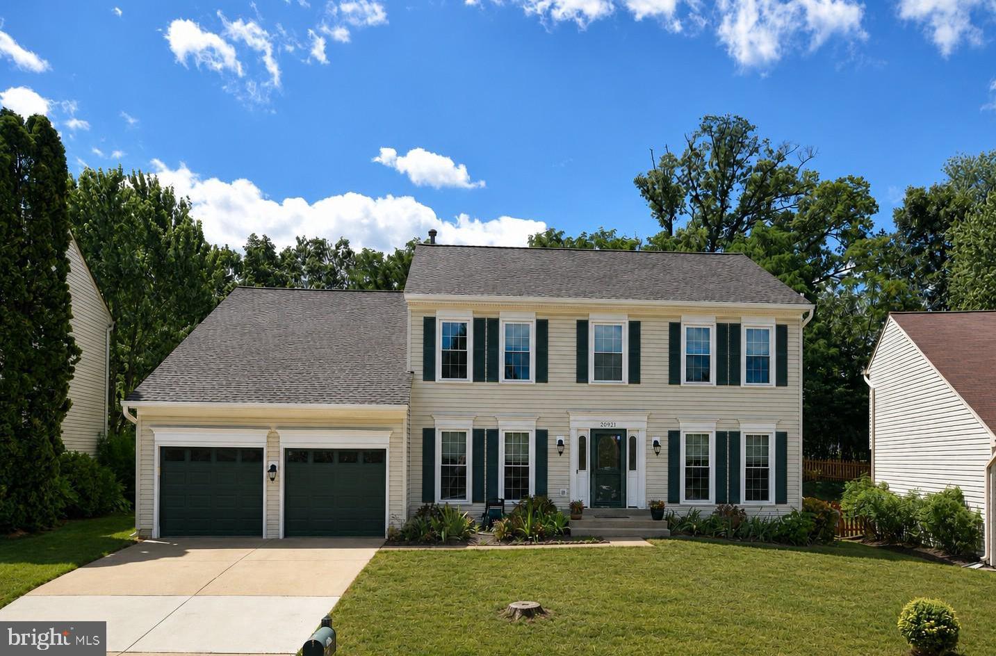 Stunning Belmont model, with an impressive two story entry filled with natural light located on a quiet cul-de-sac in the sought after Ashburn Village Community, which offers everything you need! This freshly painted home features gleaming hardwood floors throughout, new carpets and new light fixtures. The following were updated in 2023: roof, siding, gutters, soffit and front door. The upgraded 2016 granite kitchen has ample cabinet/counter space opening to an eat-in breakfast area and a spacious family room with a gas fireplace. Enjoy family meals in the separate dining room and separate living room. From the back door step out on your beautiful custom deck and fenced in yard with breathtaking views of your own private oasis to enjoy gatherings on warm summers or cool fall evenings with family, friends, or pets! Complete 1st level with a powder room and a separate mud laundry room off the two car garage.Walk up to the second floor and retreat to the expansive primary bedroom with vaulted ceilings, large closets, and a custom full bathroom with a copper soaking tub, dual sinks and a walk in shower. Additionally there are three other large bedrooms upstairs with another full bathroom. Expansive unfinished walk-up basement offers endless possibilities. The generous footprint provides ample space for multiple future rooms, recreation areas, a home gym, office, or hobby space. Bathroom rough-in plumbing is already in place, making future finishing even more convenient. The Ashburn Village HOA has fantastic amenities including the 32,000 square feet Ashburn Sports Pavilion with a Health Club, Olympic indoor pool, Pier/Doc, Fitness Center. There are also several outdoor swimming pools, Basketball Courts, Boat Dock/Slip, Club House, Common Grounds, Jog/Walk Path, Lake, Party Room, Tennis Courts, Racquet Ball, Tot Lots, Playground, Water/Lake Privilege, Tot lots. The HOA fee also includes Common Area Maintenance, Road Maintenance, Snow Removal and Trash Service. Located minutes from the Dulles Greenway, 1 mile from the W&OD Trail and whether you shop at Wegmans, Target, Costco, Walmart, the Leesburg Outlets, or any other specialty stores, you don't have to travel far. Movie theaters, entertaining nightlife, quality dining, and ample breweries are within an easy drive! This is an ideal location minutes from the Ashburn metro, Ashburn Village Sports Pavilion, several shopping plazas, unlimited walking paths, and much more. This property is ready for you to enjoy.