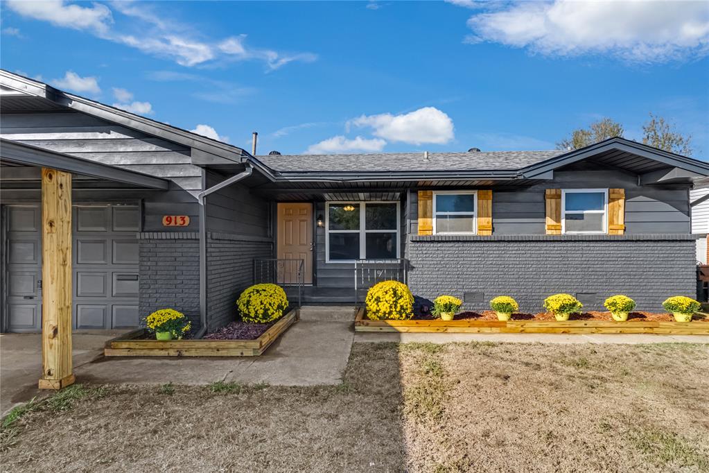 If you are wanting to live near Tinker Air Force base and are looking for a home that was lovingly cared for look no further.  This 3 bed, 1.5 bath home has an additional spacious living area with a gas log fireplace, flanked by built-in bookcases, with access to the backyard and covered patio.  This foot print is perfect for entertaining or just enjoying the open space.  Updates within the last 6 years include the hot water heater and AC unit.  The newer windows are vinyl.  You will appreciate the attached 2 garage with a carport, and the extra storage buildings in the spacious backyard. This wonderfully located home near all the city's amenities as well as the proximity to the base and major highways has just recently been painted, inside and out.  Schedule your showing to see this gem, today!  You won't be disappointed.
