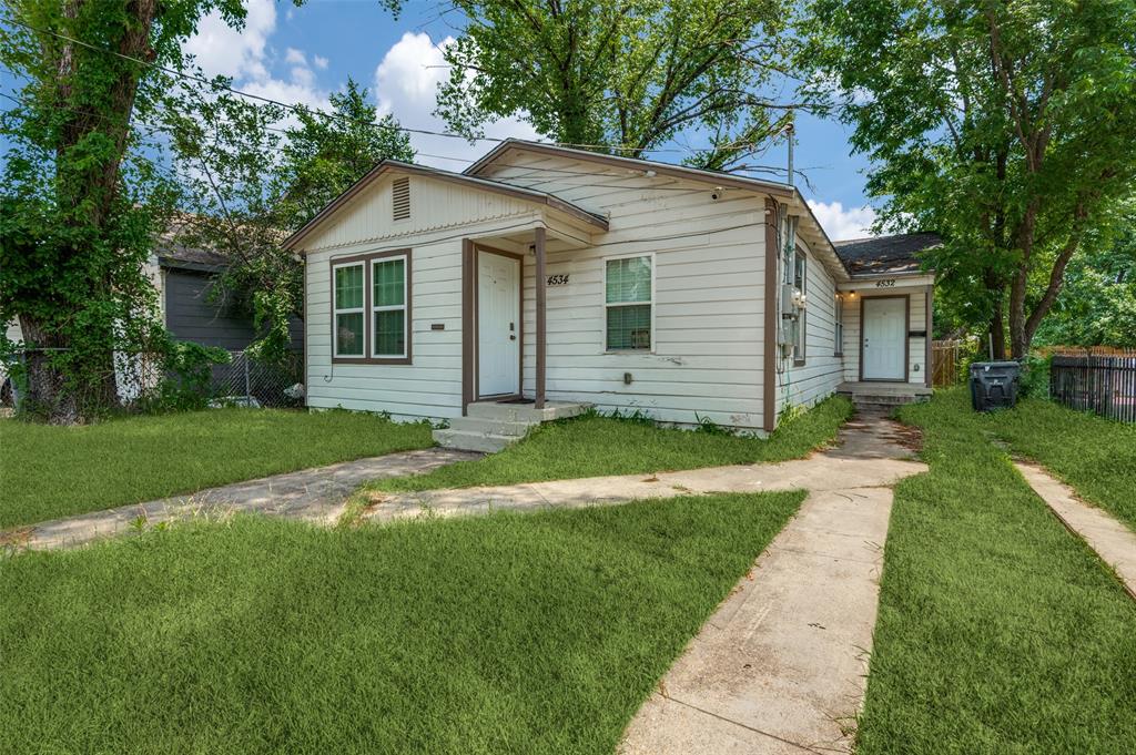 Make this beautifully renovated and cozy duplex your next home! This home has natural color laminate wood floors throughout the home. Spacious living room area that leads to the kitchen that has granite counter tops, next to the kitchen are you have a lovely washer and dryer that is provided. Bathroom is fully renovated. There are closets in every room. You will find that this cozy home has an abundant of storage space. Close to Fair Park.