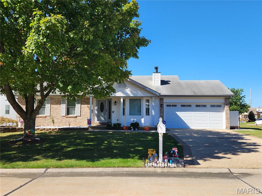 Welcome Home for the HOLIDAYS!! This is a perfect home for the downsizer or first-time home buyer and the location is fantastic to get just about everywhere you need to go. As you walk up to the home, notice the aggregate driveway and front porch waiting your chairs. Gorgeous hardwood floors thru most of the main floor make for easy care. Cozy up this winter with the gas fireplace roaring. The kitchen has been updated with cherry cabinets and granite counters for a rich look. The primary suite is a great size with a large walk-in closet and updated bath complete with walk-in shower. The backyard is an entertainer's dream. It may be too late to use the above ground pool and deck, but it will be there in the spring waiting for your party. There is plenty of room for your fur babies to run around freely with the fully fenced in area and covered patio. The lower level is waiting for your finishes. NO HOA! This is a 1 owner home that has been loved and taken very well care for. This neighborhood is awesome!!