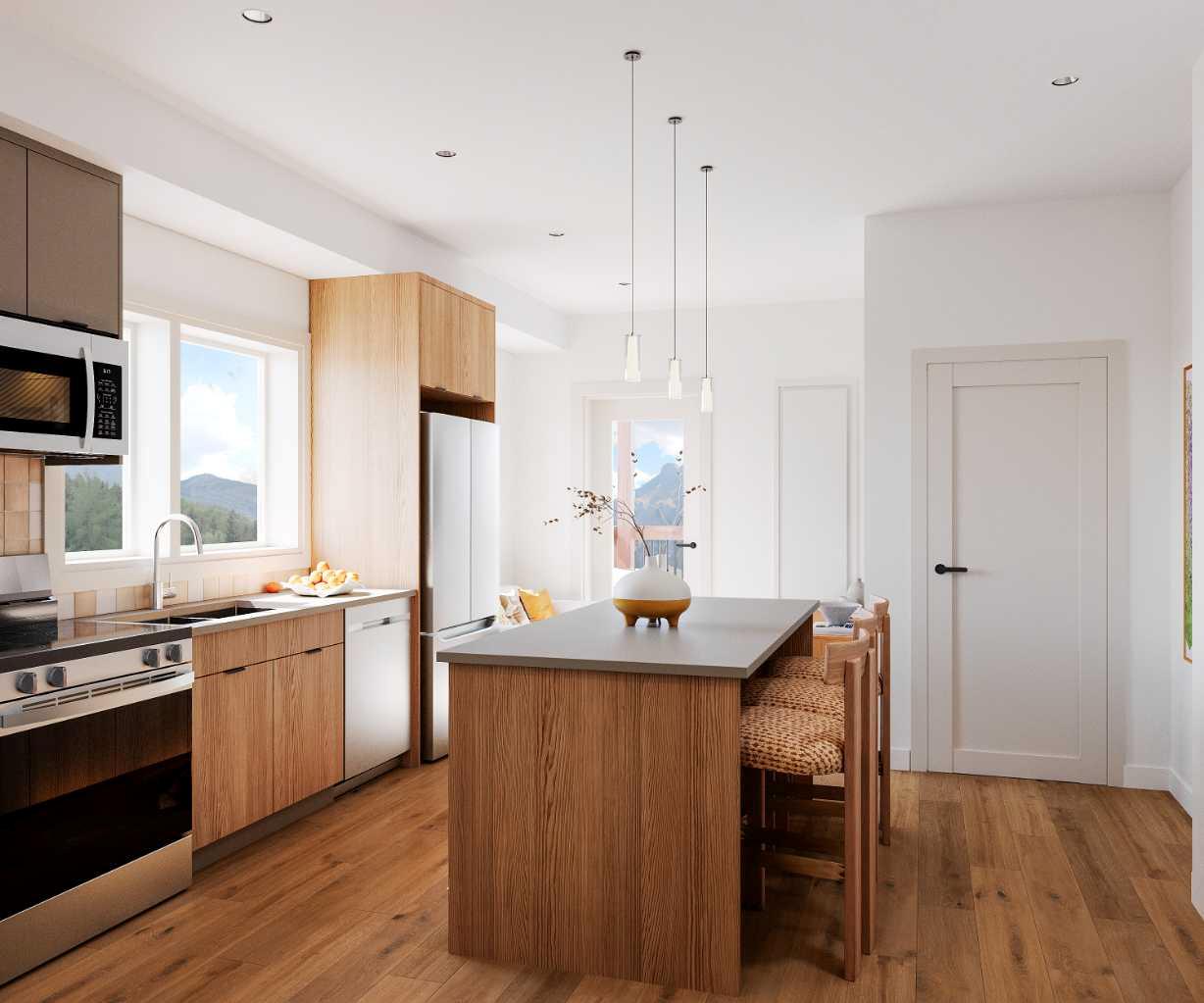 Located on a quiet street just minutes from downtown Banff’s cafés, restaurants, and everyday amenities, McHardy Residences presents a rare opportunity to own a newly built RESIDENTIAL home designed for full-time mountain living (NO AirBnB's). This 2-bedroom, 1-bath South facing residence offers pristine interior selections, brand-new stainless steel appliances, 10-year new home warranty, and an unbeatable location. The open-concept layout provides practical, comfortable living for those who call Banff home year-round with in suite laundry, a spacious quartz island, and luxury vinyl plank flooring. Set in a peaceful neighborhood yet just moments from the energy of downtown, this unique property delivers the lifestyle locals are looking for: space, serenity, and a true connection to the mountains. Additional storage lockers provide valuable room for all your mountain gear.