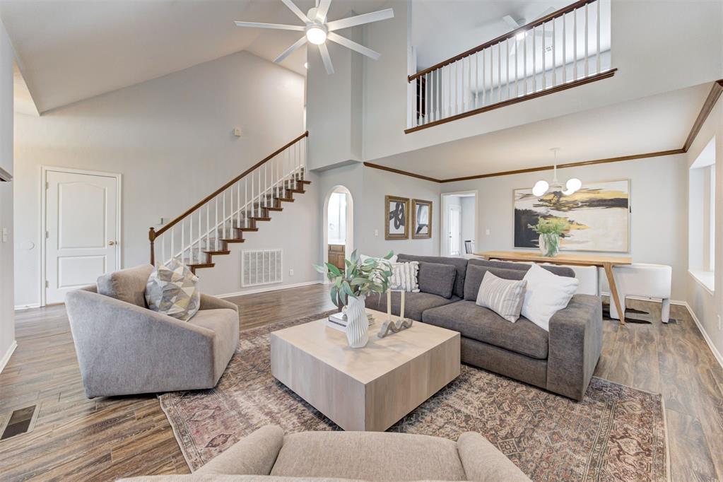 This spacious 4-bedroom home has been beautifully updated with brand new paint throughout, updated shower doors, all new fixtures, and fresh landscaping that adds instant curb appeal.

Inside, you’ll find soaring ceilings and an open, airy layout. The primary suite is conveniently located downstairs, offering privacy and ease of access, while the additional bedrooms are upstairs along with a versatile loft—perfect for a home office, study area, or second living space.

Enjoy a large backyard, a 2-car garage with a built-in storm shelter, and plenty of room to spread out.

Located in a quiet, well-kept neighborhood with easy access to campus, the highway, and nearby parks including Canadian Trails, Walnut Ridge, and Reaves Park.
