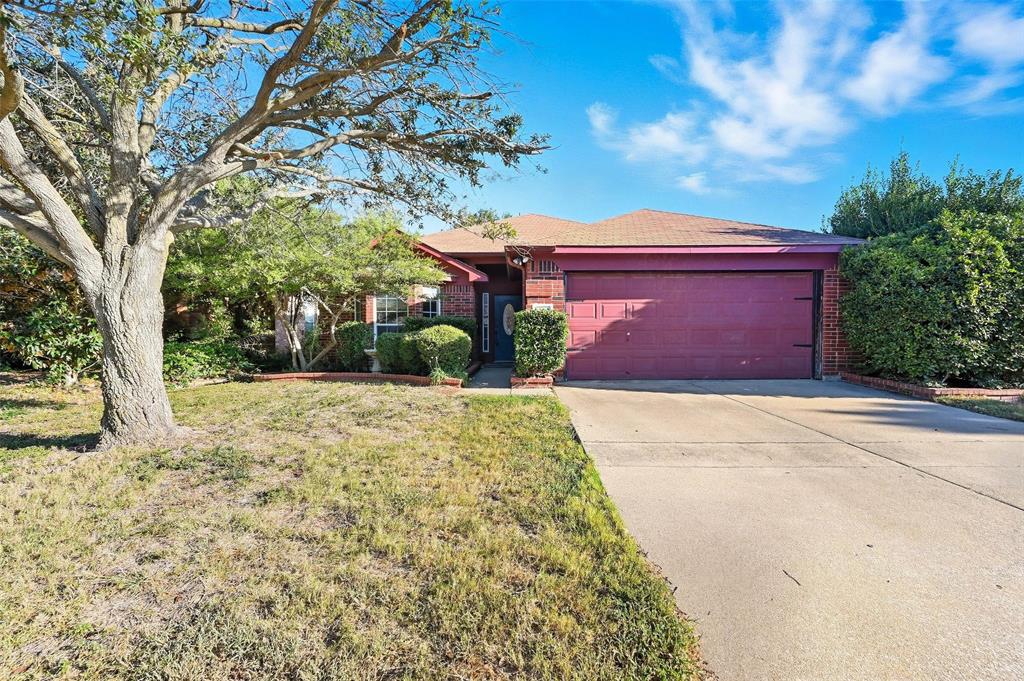 Welcome to 7237 Retriever Ln in highly desirable Mallard Cove! This 3 bed, 2 bath home is filled with natural light and features vaulted ceilings, open concept living and dining, and a gorgeous stone fireplace. The spacious kitchen offers plenty of cabinets, counter space, and a sunny breakfast nook with bay window. Retreat to the oversized primary suite with dual sinks, jetted tub, separate shower, and walk in closet. Secondary bedrooms are generously sized. Relax outback on the patio with wood pergola overlooking the large backyard. Enjoy the short walk to Mallard Cove Park with walking, biking trails, a playground, picnic area, soccer fields & a catch and release pond. No HOA and Conveniently located just minutes from 30, 820 and downtown Fort Worth.