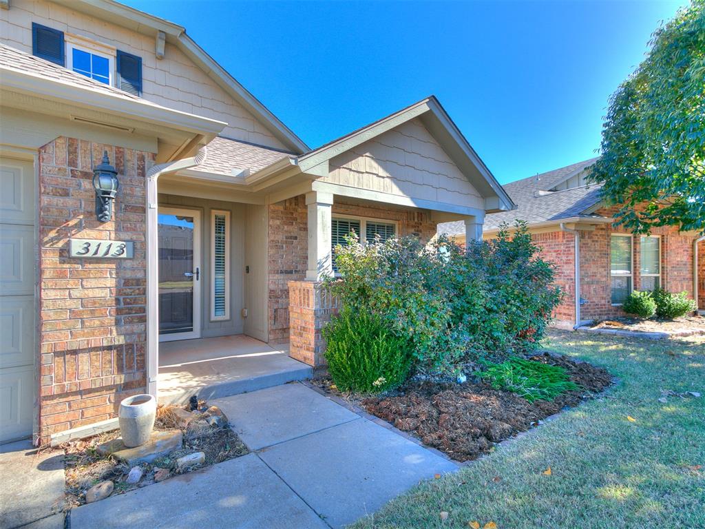 Are you looking for 3 bedrooms with an office? This home has both of those, as well as a central flex space that would make a formal living room, a dining space, or a naturally lit home office. The front entry is accompanied by open space and a covered patio. The office sits right in the entry, then the house opens up to the mentioned flex space and a laundry, and the garage access. The hallway opens to the industrial-style-feel kitchen with a beautiful island, pantry, and plenty of storage. The 2 additional bedrooms and a bathroom are down a separate hallway, allowing for privacy. The primary sits in the back of the house with a beautiful view of your potential backyard space with endless possibilities. The house is situated on a pizza-style lot in the front of the neighborhood, has a storm shelter in the garage floor, and an amazing patio to set up a backyard oasis with a covered and extended patio space. The move to the City of Norman got much sweeter with access to campus, schools, and all that i35 has to offer.