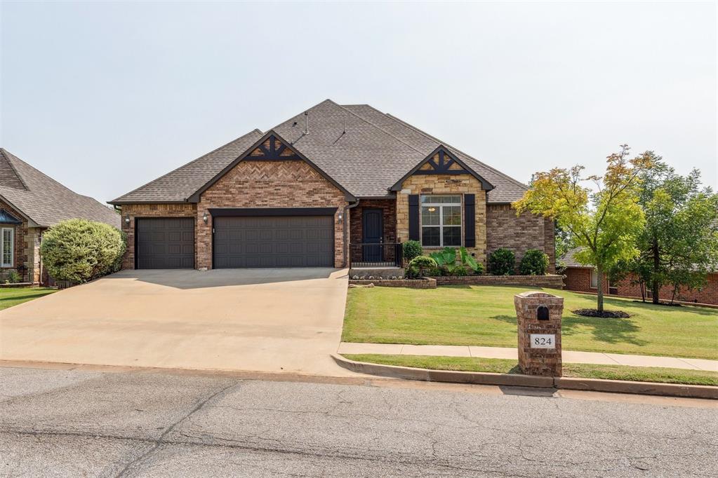 Welcome to this stunning home in the highly desirable Belmont Ridge, offering over 3,200 sq. ft. of living space with thoughtful design & versatile features. BONUS:  Sellers are contributing $5,000 towards buyer’s closing costs!!  This traditional-style home combines comfort, function, & timeless appeal, with a layout that perfectly balances everyday living & entertaining. The entry sets the tone with rich details, crown molding, & natural light flowing into the open living spaces. A study with a full closet is located just off the foyer, providing the flexibility to serve as a dedicated home office or even an add'l bedroom. The gourmet kitchen is the true heart of the home, featuring a center island, refrigerator (stays), bar seating, granite countertops, stainless steel appliances, & a walk-in pantry. Seamlessly connected to the dining & living areas, this space is perfect for hosting friends & family, with a cozy fireplace adding warmth to the space. The primary suite is located on the main level and offers a spa-like bath with dual vanities, whirlpool tub, walk-in shower, & 2 sep walk-in closets. Two add'l bedrooms on main floor share a full bath—ideal for guests, children, or multigenerational living. A convenient half bath & laundry complete the downstairs. Upstairs, a spacious bonus room provides endless possibilities. Complete with a full bath & a large walk-in closet, it is currently being used as a sleeping area with an office nook but could easily be reimagined as a game room, theater, or private bedroom + a bonus room. Outdoor living comes with a covered patio overlooking the fenced backyard—perfect for grilling, gardening, or simply enjoying the Oklahoma sunsets. Just a short walk to Crosstimbers Elementary, this neighborhood offers a community pool, catch-and-release ponds, walking trails, and a serene greenbelt—blending everyday relaxation with endless recreation for the whole family.