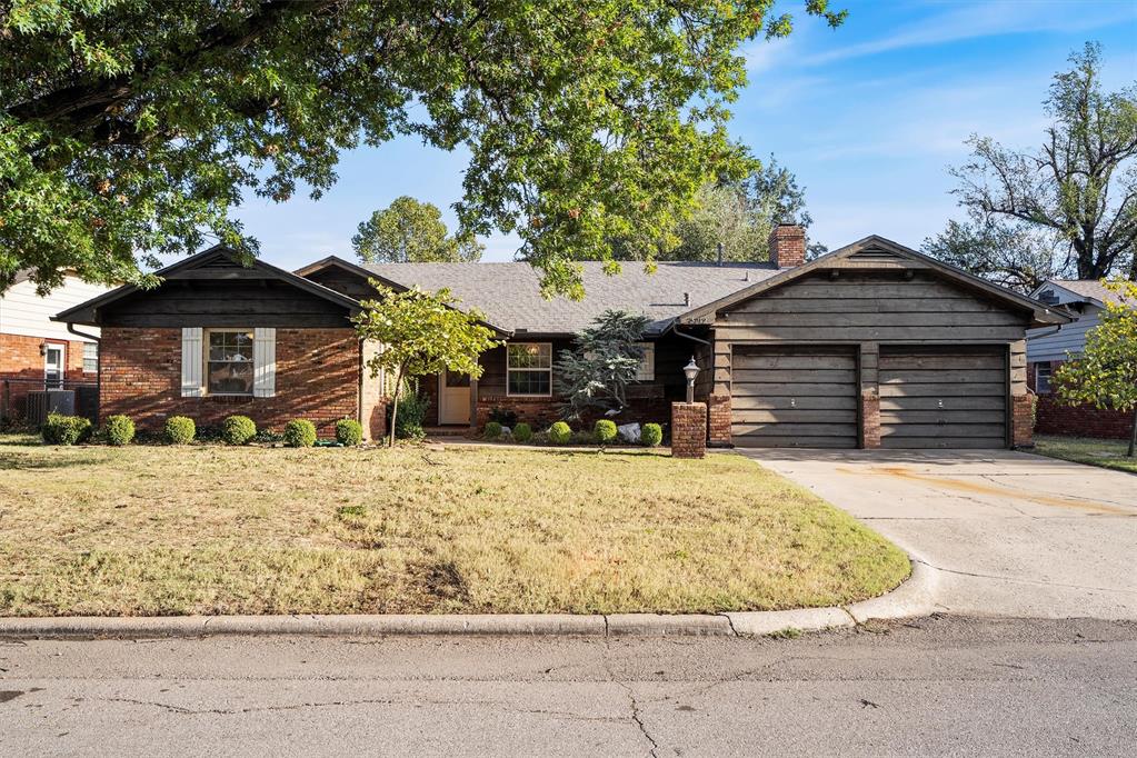 This home is warm and filled with character! The updates were lovingly made with that mid-century tone shining through, this great ranch style residence in The Village feels like home the moment you step inside. Built in 1961, 3012 Carlton Way offers the perfect mix of charm and updates with 3 bedrooms, 2 bathrooms, and 1,850 square feet of inviting living space. You’ll love the brick fireplace with custom built-ins and wood beams, the natural light streaming through oversized windows, and the cozy sunroom that’s ideal for an office or creative studio. The kitchen keeps its original charm with brick floors, a breakfast nook, and painted cabinetry, this home has the kind of warmth that flip homes lack. The primary suite includes a remodeled ensuite bath (2019), while a new roof (2025) gives you peace of mind. Each room feels comfortable and private, a true mid-century layout, not an open plan... it's designed for easy living and quiet evenings by the fire. Outside, you’ll find a spacious backyard with mature trees, room to garden or entertain, and easy access to all that makes The Village special, local restaurants, parks, and Lake Hefner just minutes away. If you’re looking for a home that blends timeless design, practical updates, and a massive backyard then you've found it.