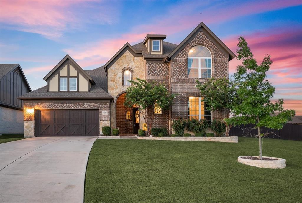 Welcome to the Resort on Eagle Mountain Lake, the pinnacle of lakeside living. This guard gated community features amenities such as an 18-hole golf course, clubhouse with restaurant, 2 pools, fitness center, tennis & basketball courts & boat ramp. Situated on a large corner lot, this beautiful home offers 4 bedrooms (2 down, 2 up), 3 full baths plus an office. Rich wood flooring leads past the formal dining into the open living room with vaulted ceilings & abundant natural light. The bright kitchen features white cabinetry with glass accent doors, large seated island, gas range & walk-in pantry. Escape to the private owner's suite with window seat, dual vanities, freestanding tub & walk-in closet. Upstairs you'll find a spacious game room, media room with wet bar & sconce lighting, 2 bedrooms & full bath with dual sinks. You may never want to leave the backyard oasis, with its extended covered patio PLUS sparkling pool with tanning ledge, basketball goal & slide. Plus there's plenty of green space for your furry friends! ZONED TO THE NEW EAGLE MOUNTAIN HIGH SCHOOL! Enjoy the lake & all the fun lakeside living brings, while still being close to shopping, dining & entertainment options at Tehama Ridge & Alliance Town Center.