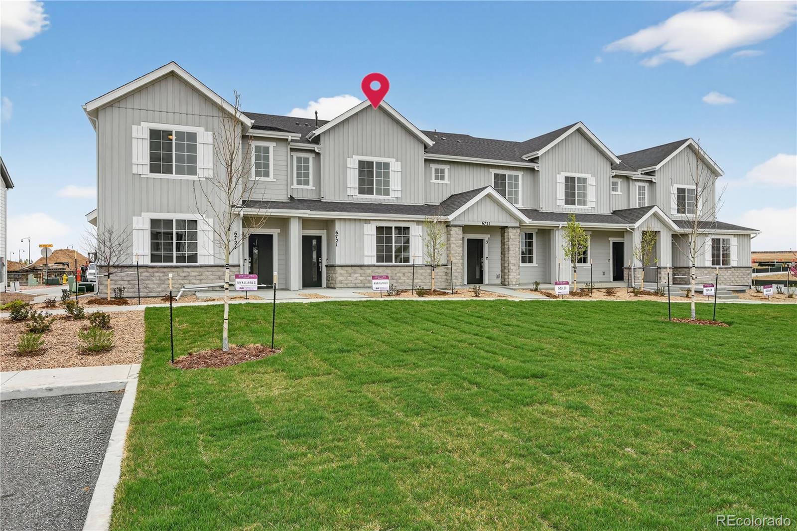 What's Special: Backs to Park | Close to Amenity | West Facing Lot | Best Seller | White Cabinets.  New Construction - Ready Now! Built by Americ'as Most Trusted Home Builder.  Welcome to the Frontier at 6721 East 148th Drive Unit 4 in Parterre! Step inside from the front porch to a bright and open layout that creates an easy flow for everyday living. The kitchen features a generous island and pantry, opening to a spacious great room and a charming dining area. Upstairs, the primary suite offers a peaceful retreat with a walk-in closet and a four-piece bath. Two additional bedrooms, a full bath and a convenient laundry room complete the second floor. Introducing Parterre, a garden-inspired community in Thornton near Quebec and E-470. The Westerly Collection offers low-maintenance townhomes with gas readiness, low HOA dues, and 2-car garages. Enjoy planned amenities like a rec center, pool, pickleball, parks, and trails. Close to I-25, Denver Premium Outlets, and 2,500 acres of open space, it’s the perfect place to flourish. Additional Highlights Include: Door at primary bed to bath, slide-in gas range in place of electric range, GE refrigerator, quartz countertops throughout, and stainless-steel appliances. MLS#9252363