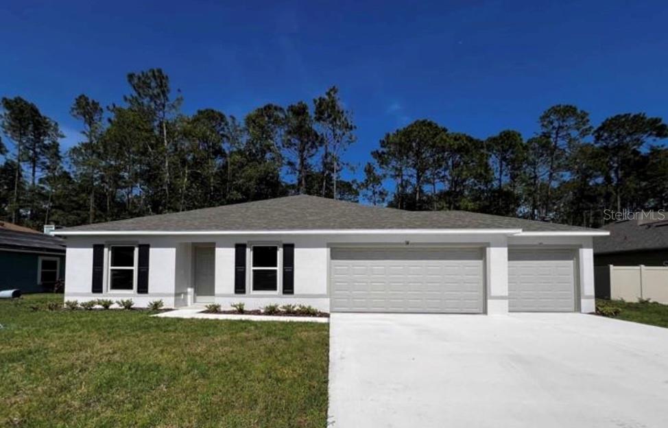Spacious Holiday Builders, Block Built Sylvester Model Home, Completed July 2022 featuring 1806 square feet of Living Space with 4 Bedrooms & 2 Baths & a 3 Car Garage! Located only 5 miles from Flagler Beaches in the Seminole Woods area of Palm Coast.