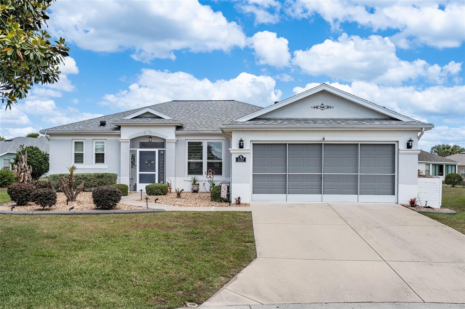 SUMMERGLEN GOLF COURSE COMMUNITY Lot 535. THIS HOME IS A MUST SEE! As soon as you walk in the front door it is a light and bright home and you just feel like you are in Florida!  Before reading any further you need to read the attached UPGRADES and CUSTOMIZATIONS sheet.  Or find it amongst the pictures.  Too much to enter here.  Here are a few of the upgrades:  NEW ROOF-late 2023, ALL NEW WINDOWS-2024, Updated LIGHTING AND FANS-2024, ALL NEW SS APPLIANCES-2024, ALL NEW KITCHEN CABINETS with added coffee cabinet and laundry room cabinet-2024, NEW LVP FLOORING-2024, 4-inch baseboards-2024, ALL NEW PLANTATIONS SHUTTERS-2024, Master closets redone by closets by design-2024, All new custom shower and doors-2025, NEW TANKLESS WATER HEATER-2024, Whole house Halo water purifier/softener-2024. The list of charm and character that has been added to this home could go on and on, but it just needs to be seen and experienced in person to take it all in. The OWNERS have gone way above and beyond with upgrades and this home is priced to sell.  Not only is this home beautifully kept and updated, but the community of SummerGlen is full of every activity possible. SUMMERGLEN is located Minutes from I-75 and The Florida Horse Park, close to The Villages, and the Town Squares, while still feeling like it is secluded and private. SUMMERGLEN Has a 18 Hole Golf Course and Golf Shop.  HOA fee includes mowing/edging of yard, garbage pickup including recycling, Spectrum Bronze Tier 1 TV and 100 Mbps internet, as well as access to all amenities. Did I mention ALL of the community amenities? All this and more located in an active, gated community featuring club house with lounge area, space for future restaurant and meeting rooms, tons of activities & 70 clubs plus bocce ball, pickleball, tennis courts, softball, heated pool & spa, RV parking, dog parks, and tons more! All of that along with a $30 food and beverage Credit to be used at the new Community Restaurant, "Tavern at the Glen".  Owners are offering a 1 year home warranty for buyer's peace of mind.