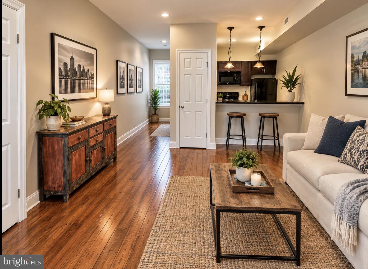 Perfectly appointed Fells Point 1 bed 1 bath available NOW! Totally updated with beautiful hardwood floors, plenty of storage, natural light, W/D in unit, spacious bathroom plus a tiny exterior area. The most walk-able location in Fells Point! $40 application fee. $60 admin fee due at lease signing.