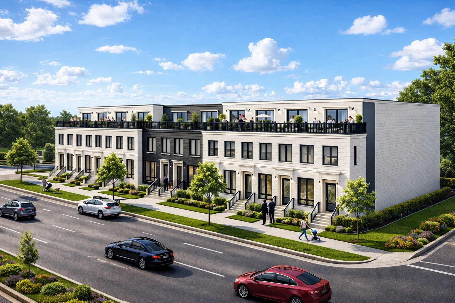 Located directly across the street from Evanston's beautiful Bent Park, Bent Park Homes is a brand-new, semi-custom Townhome development from long-time North Shore builder featuring 10, +/-4,100 sf luxury residences. Thoughtfully configured with 3 bedrooms, 1 flex room, 4 full and 2 half bathrooms. This is a collection of beautifully designed modern townhomes that blend timeless architecture with contemporary living. Featuring a striking facade of refined light panels and rich dark brick accents, each residence offers a distinctive presence and elevated curb appeal. Inside, open-concept layouts are anchored by expansive kitchens with oversized islands, custom cabinetry, and premium finishes-designed for both everyday living and effortless entertaining. Floor-to-ceiling windows bring in natural light throughout, while carefully curated materials create a warm, sophisticated atmosphere. Each home is complemented by a private rooftop terrace, offering an exceptional outdoor retreat with space to relax, dine, and take in the surrounding neighborhood. With a seamless balance of design, functionality, and lifestyle, these residences deliver a level of comfort and quality tailored for modern living. Each home includes professional landscaping and a detached 2 car garage. For early buyers, certain fixtures, finishes and paint colors may be customized. This ideal location is served by the #201 Central Bus (across the street), the Central Ave. Metra Station (a 4-minute drive) and the Edens Expressway is just 5 minutes to the West. First class restaurants and major retail at Old Orchard Mall is a quick 5-minute trip and the super-charming Central Ave. Commercial District is just a 10-minute stroll from your front door. For the scholars among us, the educational flow is: Willard Elementary to Haven Middle School and on to highly ranked Evanston Township High School. Northwestern University and Evanston beaches are under 10 minutes away.