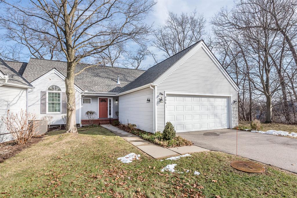 Set at the end of a quiet court with no neighbors on three sides, this spacious detached 3 bed, 2.1 bath condo offers easy one-level living with exceptional bonus space.  Enjoy breathtaking private treetop water views from almost every room in the home. The main floor features a vaulted primary suite with walk-in closet, fireplace and private porch. Hardwood floors thru out the open living and dining areas--ideal for everyday living or entertaining. The updated kitchen includes plentiful counters, stainless steel appliances, a breakfast room, main-level laundry, and abundant storage. The walk-out lower level adds over 1,080 SF of finished space with 2 bedrooms, a full bath, and large family room, fireplace and a kitchenette--perfect for guests or extended living. Outdoor spaces include two decks, a screened porch, and a patio overlooking a peaceful pond and woods. Attached 2 car garage. Close to hospitals, Gallup Park, UM North Campus.Home Energy Score of 6 see report at stream.a2gov.