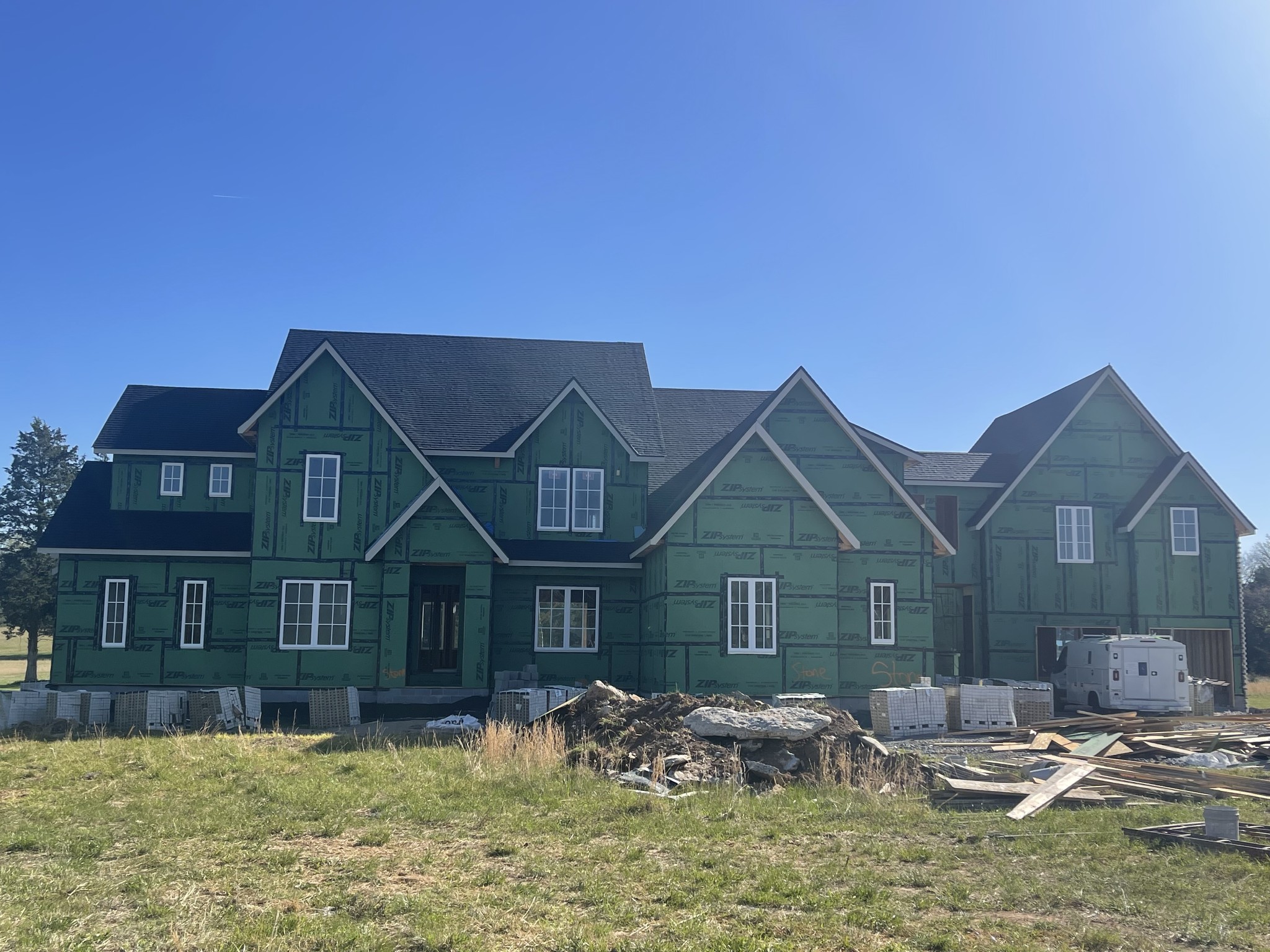 Welcome to your dream home. Bosting over 6 acres & 6300 sqft of absolute perfection! 2 story grand fireplace and 4 car garage. Your kitchen will be equipped with all Thermador appliances, 48" cook-top, Panel ready dishwasher, refrigerator and freezer. Spacious butler pantry. Large bi-fold doors will open onto a tranquil covered outdoor oasis with kitchen and living area PLUS you're on custom pool and spa. Primary suite 1 is downstairs with sitting area overlooking landscape. Primary 2 is upstairs with double vanities and expansive closet. All bedrooms are on-suites and have good storage. Full laundry upstairs AND down! Home is in construction and can be further customized to buyers' needs with Alpine Construction and This Blue Home Custom designers. Please call with any questions.