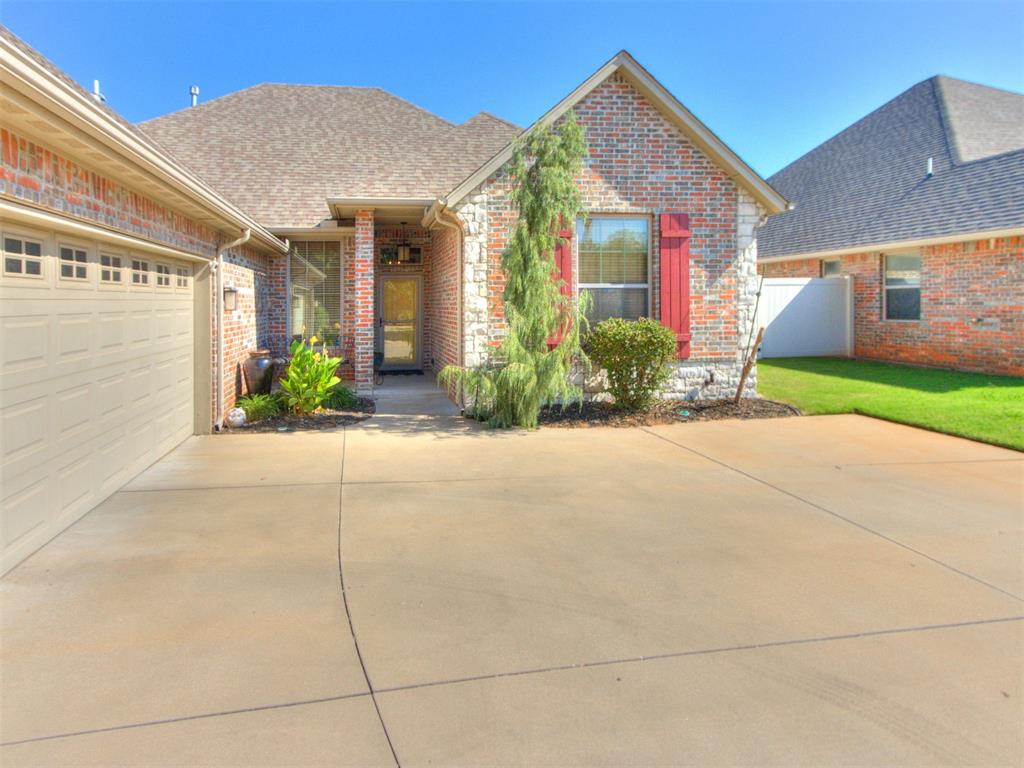 Welcome to this adorable home nestled in the highly sought-after Griffin Gate community!

This peaceful, gated neighborhood offers a serene retreat from the bustle of everyday life. Step inside to discover a beautifully maintained 3-bedroom, 2-bath home filled with warmth and comfort. The primary bathroom features a spacious jet tub which features a built in seat that is equipped with hydrotherapy or air jets to provide a therapeutic, spa-like massage. It also has a separate spacious shower. 

Enjoy cozy winter evenings by the inviting fireplace, or let the natural light stream through the west-facing windows, complete with convenient automatic shades for those bright morning hours.

Step out onto the covered back porch and relax as you feel the gentle breeze. This is perfect for quiet evenings or gatherings with family and friends. The spacious kitchen is ideal for hosting and creating lasting memories.

Additional features include a 2.5-car garage with a built-in storm shelter for peace of mind. Situated at the end of a tranquil cul-de-sac, this home offers both comfort and privacy in one delightful package. This house is ready for you to make it a home!

Perks:
-New carpet replaced throughout in 2022

-AC evaporator coil in 2024. 

-Access to neighborhood clubhouse, pool and gym.

-Above ground storm shelter.

-HOA covers front and back lawn care with fertilization as well as trimming.