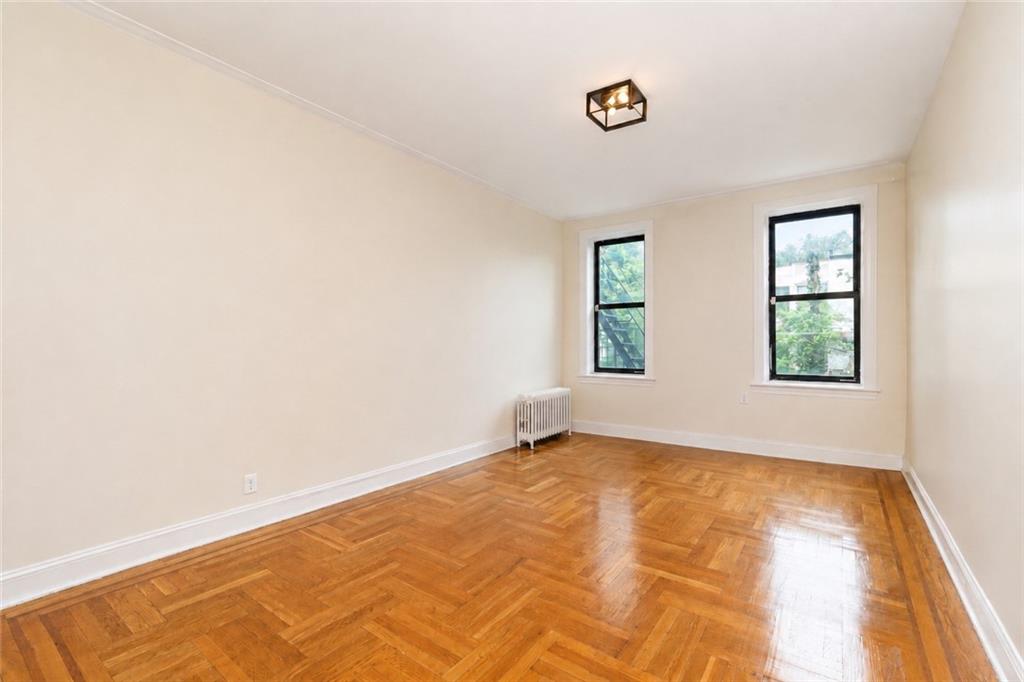 Welcome to 255 79th Street Apt. #B1Nestled on a tree-lined residential block in one of Brooklyn’s most desirable and vibrant neighborhoods, this pre-war co-op building, built in 1928, is where classic Brooklyn character meets modern convenience. This spacious second floor one bedroom apartment showcases the best of pre-war details including but not limited to high ceilings, parquet hardwood floors, crown moldings, and generous natural light. As you enter inside, you'll first notice the separate entry foyer area leading into the large living room, which can easily accommodate both a living & dining area. As you come back into the hallway area, you'll come across the windowed galley kitchen equipped with plenty of counterspace, cabinets for all of your storage needs & stainless-steel appliances. Next, the bathroom features white tiles, a pedestal sink, & glass shower door. As you pass the capacious closet at the end of the hallway, you will come across the king-sized bedroom, which allows for any of your large furniture, two sizable windows letting in lots of natural light & is equipped with two closets perfect for ample storage space. This well-maintained 6-story elevator building features approximately 72 units and includes desirable amenities such as on-site laundry, bike storage, voice intercom, a storage room and a responsive live-in super. Pets are allowed (with size restrictions >25 lbs). Just a short distance to the R train and to the Express Bus to Manhattan, not to mention you are nearby from 3rd avenue featuring dining, shopping, & much more. Subletting permitted after two years. This apartment is a must-see & certainly will not last!