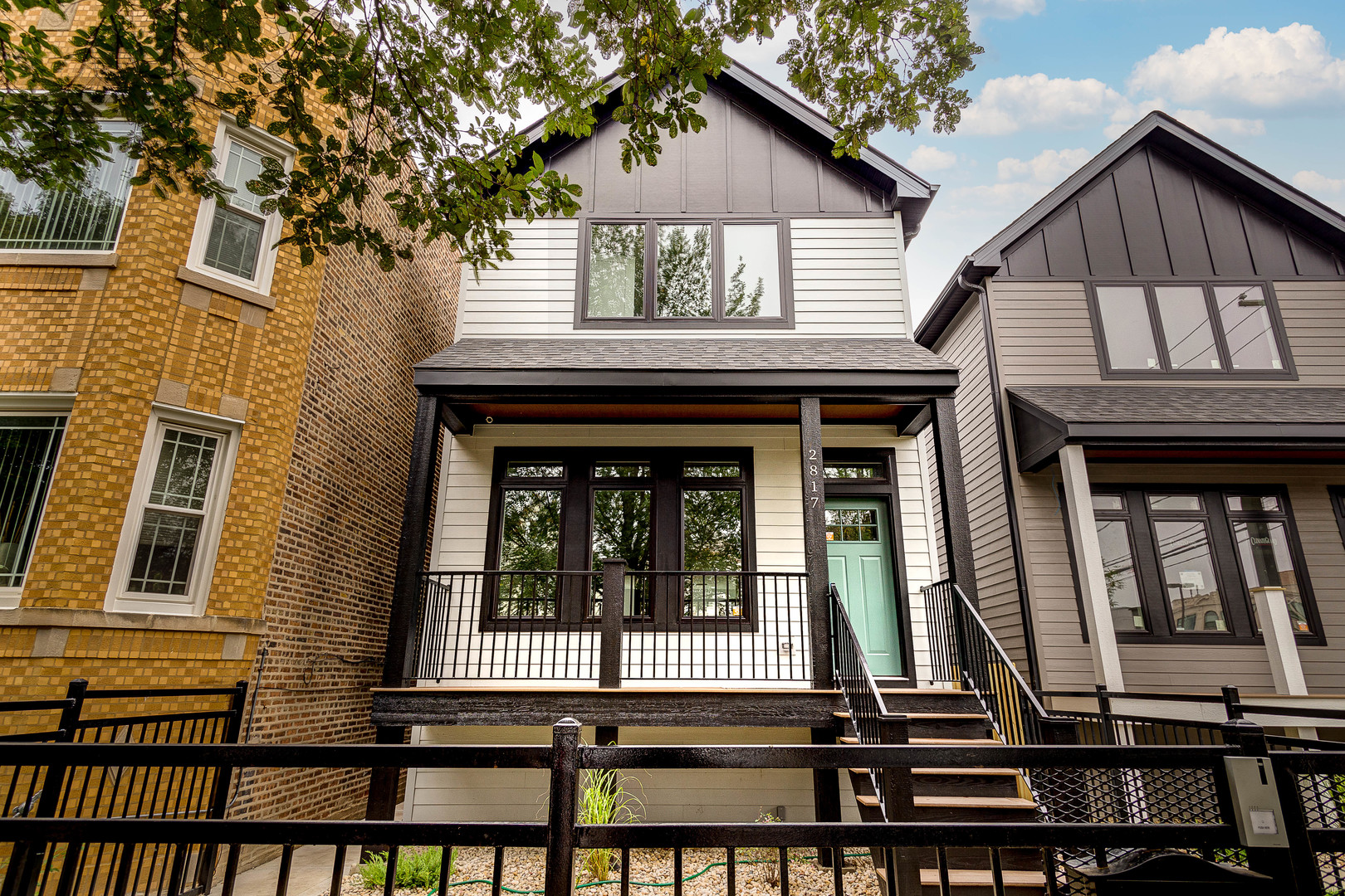 Stunning Avondale Home in the heart of the Logan Square and Avondale neighborhood.  This sun drenched home exudes style, form and function throughout.  Living Room with gas fire place overlooks cozy front porch.  Magazine worthy kitchen complete with double oven and cooktop, beautiful cabinetry and quartz countertops will fulfill your inner culinary aspirations.  Large Family room perfect for entertaining along with dining room and powder room complete this thoughtful main level floor plan.  Spacious primary suite with two organized closets and elegant bathroom will heated floors, soaking tub, dual vanity and spa like shower.  Two additional well appointed bedrooms, along with  second bathroom that also features a dual vanity and heated floors.   Laundry is also located on the second floor for ultimate convenience.  Full finished basement equipped with wet bar and beverage center in the rec room perfect for movie nights.  Two additional bedrooms are perfect for a home office and guest room options.  Additional full bathroom along with second laundry room with cabinetry and sink.  Built out mudroom lead out to your urban oasis with multiple outdoor options including fully built out garage deck complete with a pergola and paver patio off the back.   Other features of this home include oak floors on the second floor, black out blinds in all 5 bedrooms, large storage room in the basement and natural gas line for the back yard and 2 car garage.  This home is not be missed.