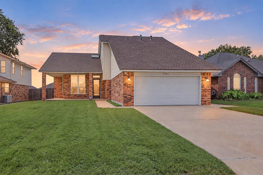 Welcome Home! Packed with upgrades, This MOVE-IN READY home has been well maintained and updated throughout. This 3-bedroom, 2-bath home with an upstairs loft offers 1,839 square feet of living space with a short commute to Tinker AFB. Recent improvements include new windows (2022), new carpet (2026), Roof (2024), Hot Water Heater (2021), HVAC (2022) and updated tile flooring (2020) throughout the home.The two-story layout features a spacious living room with a fireplace, large dining area, roomy laundry room with motion-sensor lighting, and an attached 2-car garage with an in-floor storm shelter. Large-format remote-controlled ceiling fans have been added in the living room, dining room, and primary suite.Other great updates include kitchen granite countertops, sink, stainless steel appliances, and a refrigerator that stays with the property. The bathrooms have  been updated with tile surrounds, updated doors, and oil-rubbed bronze fixtures.Upstairs, a large bonus room provides flexible space for a second living area, home office, game room, or guest space.Outside, the backyard includes a newer storage shed (2022), patio, and an added concrete walk-around path connecting to the patio. Conveniently located near shopping, dining, grocery stores, and major highways, this home offers a great location and condition close to Tinker Air Force Base.