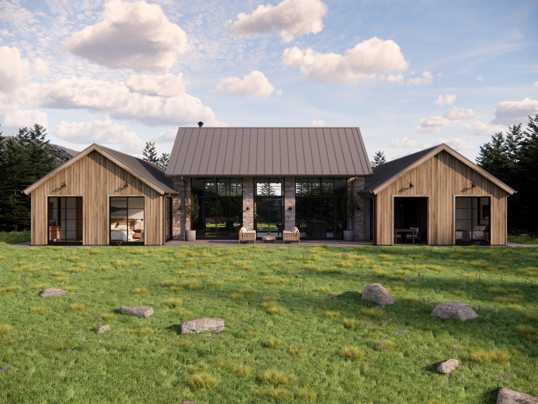 Nestled within the exclusive, guard-gated Bison Ridge Resort, this modern rustic farmhouse offers a rare opportunity to own within one of Middle Tennessee’s most extraordinary wildlife reserves. Designed for both luxury and connection to nature, the home sits on over 5 acres and centers around a striking great room with large windows that seamlessly blends indoor and outdoor living.  An elevator provides effortless access to all levels, where thoughtful details abound—from the temperature-controlled wine cellar and custom golf simulator on the lower level to expansive covered porches designed for year-round entertaining. Car enthusiasts will appreciate garage parking for up to eight vehicles, while a separate 848-square-foot villa offers exceptional flexibility for guest quarters, a private office, or an artist’s retreat.  At Bison Ridge, residents enjoy breathtaking views of roaming exotic wildlife, resort-style concierge services, club house and a lifestyle that redefines luxury living in harmony with nature, just 15 minutes from Nashville.