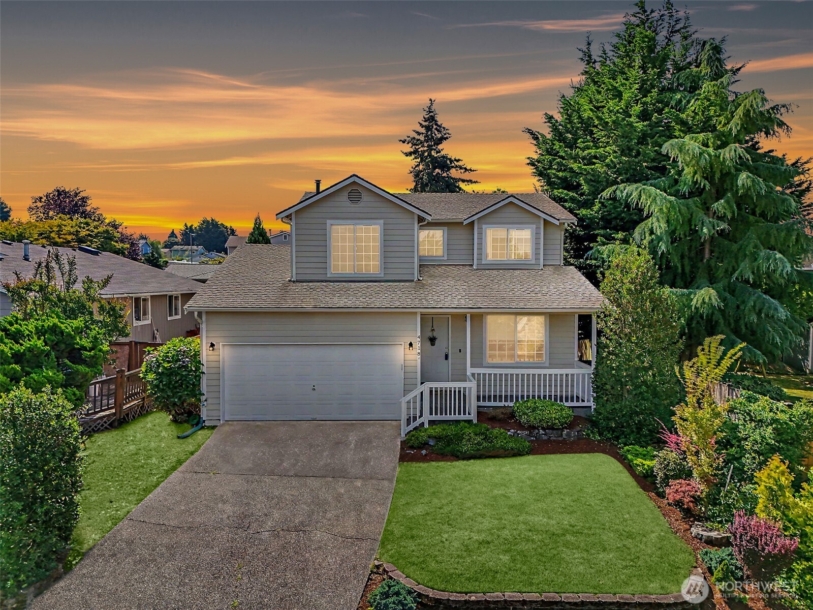 Welcome to this beautifully maintained NE Tacoma home with 3 bedrooms and 2.5 baths, no HOA, and an exceptional location. The main level features a formal living and dining area, a stunning upgraded kitchen w/ quartz countertops and SS appliances, and a breakfast area that flows effortlessly into the family room with a cozy gas fireplace—perfect for both entertaining and everyday living.  Upstairs, discover 3 bedrooms and two full bathrooms, including a spacious primary suite designed for comfort and privacy. Newer carpet, and fresh interior paint create a refined, move-in-ready feel throughout. Newer roof and upgraded siding in select areas, adding to the home's lasting appeal. Situated on a generous lot, the outdoor space and deck offer endless possibilities for entertaining, gardening, or relaxing.    Ideally located near shopping, dining, parks, and convenient commuter routes. Must see!
