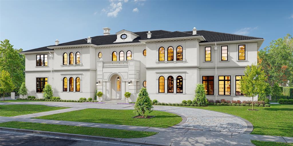 Currently under construction, this extraordinary Neoclassical-inspired estate is poised to become one of North Texas’s most iconic luxury residences. Thoughtfully designed by Sharif-Munir Custom Homes, the property seamlessly blends timeless European elegance with Mediterranean sophistication. Set on a premier lot backing to Hole 3 of the Arnold Palmer Signature Course, the home spans over 13,000 square feet, with an additional 5,000+ square feet in a fully finished basement, thoughtfully crafted for refined living, lavish entertaining, and the most discerning lifestyle. A dramatic entry hall welcomes you into a grand interior anchored by a gallery with groin-vaulted ceilings. Among the home’s planned features are a Gilded Age-inspired sunroom with soaring windows, a private gym that opens to a covered patio with automatic drop-down screens, a full sauna, an oversized game room, and a grand media room pre-wired for speakers. The expansive living spaces are both elegant and comfortable, centered around a chef’s kitchen equipped with top-tier appliances, a secondary spice kitchen, and a spacious butler’s pantry. Designed with flexibility and privacy in mind, the home offers seven bedrooms and eleven bathrooms, including a fully equipped multi-generational suite with a separate entrance. Outdoor living will be nothing short of spectacular, featuring a large covered patio and upper balcony, both with automatic screens, alongside a summer kitchen perfect for year-round enjoyment. A private drive-down ramp leads to a six-car basement garage with a dedicated storage room. The property also includes smart home technology that allows full control of lighting, security, audio, and pool features from your phone or tablet. Located within the exclusive, guard-gated Wimberly Place, Allen’s only neighborhood of its kind. This property doesn’t just offer a place to live, it offers a way to live.
