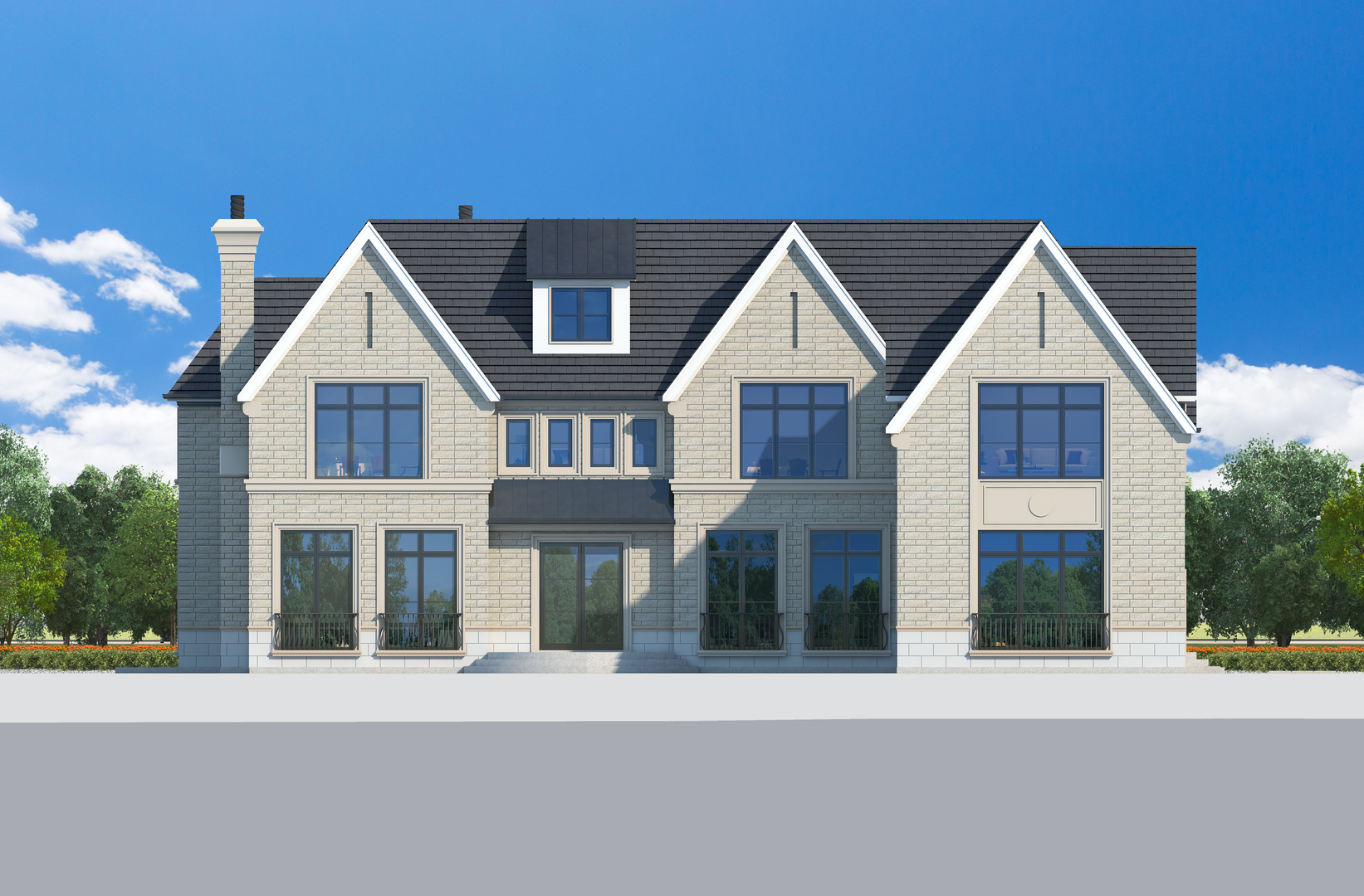 New magnificent transitional home situated on 1 acre picturesque lot with approximately 15,000 square feet finished space. Exterior is constructed of stone and limestone with slate roof which represents timeless construction.  The house features 6 bedrooms, 7.1 bath, 4 fireplaces, spectacular Neff kitchen with top-of-the-line appliances including Sub-Zero refrigerators/freezers, luxury Wolf range, espresso/cappuccino machine, drawer style microwave, and much more, walnut library has a built-in desk and filing cabinets. Spectacular finished lower level includes entertainment room with fireplace and TV, refrigerated wine cellar, full size wet bar, media room with 4K technology, surround sound and leather reclining chairs, Sport Court. The house also offers security system, back-up generator. home is prewired for Smart home system. House has 3 stops elevator. This house has it all! Agent owned.