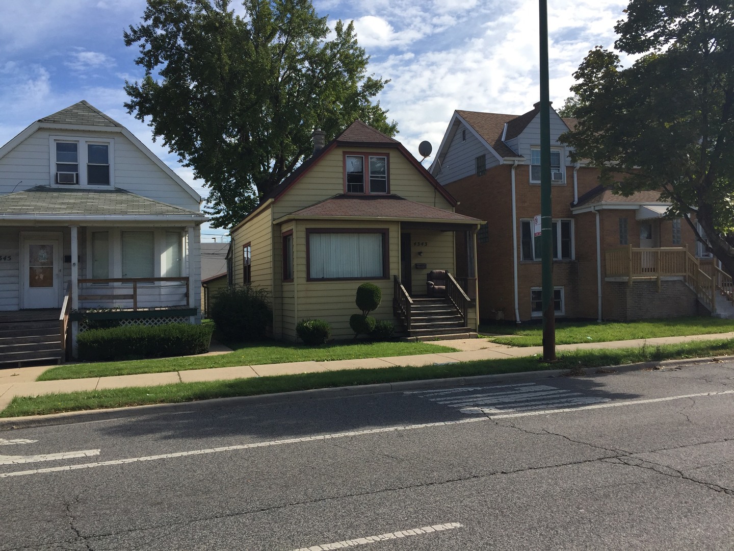 Needs total gut rehab or tear down Land value 4345 and 4347 N Cicero also can be purchased