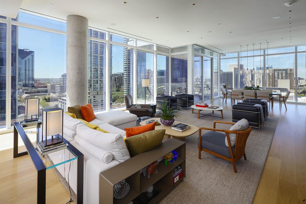Luxurious living in Hall Arts Residences in the heart of downtown Dallas.Unit 1102 offers the best in floorplan, finishout, and a beautiful northwest view of the city.The  spacious entry leads to the custom designed expansive living area with fireplace and builtin tv and cabinetry, and opens to the kitchen and dining room as well as a beautiful terrace.The Bulthaup kitchen offers sleek cabinetry and a 5 burner Gaggenau range,steam oven, builtin refrigerator and center island  with  counterspace for barstools.An adjacent butler's pantry  includes an additional sink, great  storage, and a wine cooler. The primary bedroom has space for a sitting area and game table. The adjacent  primary bath is a peaceful retreat with dual sinks, separate water closet, soaking tub and large shower.The walkin closet is separated into dual sides, each with ample hanging space,builtins and a center island. The entry foyer also leads to 2 additonal bedrooms,each with a beautiful view and ensuite bath.The spacious laundry room has great storage.3 assigned parking spaces and a storage unit are additonal amenities.The  LEED certified building offers concierge, pool, 24 hour valet,fitness and  more! and  See attached building amenities