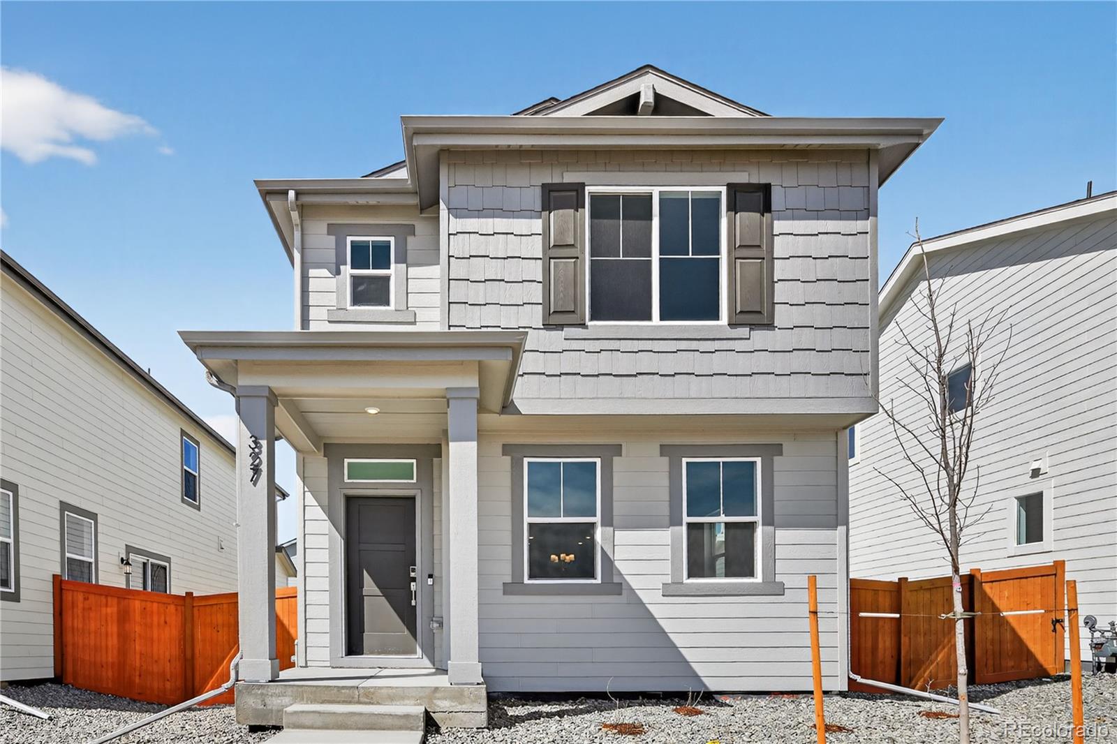 What's Special: Close to Park | East Facing Lot | 2nd Floor Laundry Room | Model Plan | Understairs Storage. New Construction - Ready Now! Built by America's Most Trusted Home Builder. Welcome to The Aurora at 327 N Bently Street in Sky Ranch. This is a fan-favorite floor plan that combines style and functionality. The front entry opens into a beautiful open-concept living space with a dining area and a spacious kitchen featuring a large island—perfect for gathering and entertaining. Upstairs, the private primary suite offers a relaxing retreat with a generous layout. You’ll also find a convenient laundry room, three additional bedrooms with large closets, and a second full bath with a water closet—ideal for siblings or guests who need extra space. Discover Sky Ranch, a vibrant master-planned community in Aurora, Colorado, where convenience and lifestyle come together. Located just south of I-70, you’re only 3 miles from E-470, 6 miles from DIA, and 15 miles from downtown Denver, making commuting simple. Enjoy easy access to Southlands Mall for shopping and dining, plus endless outdoor adventures with over 100 parks, 5,000 acres of open space, scenic trails, and nearby golf courses. Families will appreciate the newly opened K-8 charter school and attainable pricing that makes homeownership possible. Sky Ranch also offers incredible amenities like a 4-acre neighborhood park and quick access to Hogan Park at Highlands Creek, just five minutes away. It’s a community designed for connection, comfort, and Colorado living at its best. MLS#8448940