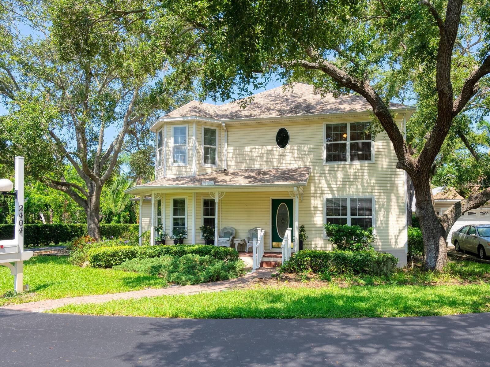 Charm abounds in this home and the community of Cape Town Village.  You will love the spacious floor plan offering large open kitchen with dining area, and a beautiful, air-conditioned Florida room just adjacent to the kitchen.  The open plan living/dining area is light and bright with soaring ceilings open to upper-level bonus area and main level primary suite with ensuite bath and walk-in closet.  Second floor offers bonus area (current owners used as an office), and two bedrooms with a full bath.  Great location, this community is close to Blake Hospital as well as one of the nicest parks in the county, G.T. Bray Park and abundant shopping and restaurants. Anna Maria Island beaches are just 6 miles away. Cape Town village offers a community pool, and lawn maintenance is covered in the monthly fee.  Bring an offer!!