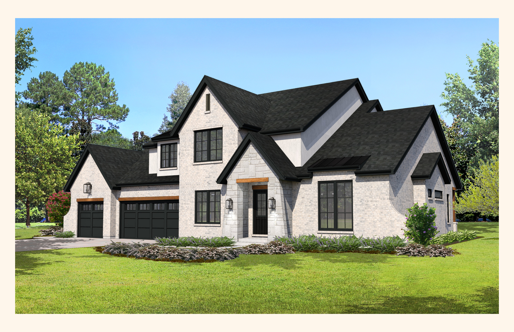 TIMELESS ELEGANCE MEETS MODERN LIVING IN THIS CUSTOM NEW CONSTRUCTION.  Welcome to an uparalleled living experience. This brand-new, 4-Bedroom, 3.5-Bathroom architectural masterpiece offers a seamless blend of sophisticated design and everyday comfort.  As you step inside, you will be greeted by an open-concept layout bathed in natural light with soaring 10' ceilings and gleaming hardwood floors, guiding you through the home.  The gourmet kitchen is a chef's dream, featuring top-of-the-line appliances, custom cabinetry, and a magnificent waterfall island that serves as the perfect centerpiece for entertaining or to enjoy every day living.  Seamlessly tansitioning from indoors to out, the covered patio and lush landscaped grounds offer the ideal setting for al fresco dining and memorable gatherings.   Experience uncompromising quality and attention to detail in a home designed for the most discerning taste.  Additional features include a dedicated home office, a three-car garage and Primary bedroom on the first floor with a private covered  patio to enjoy morning coffee. The Second floor offers a Loft space and 2nd Laundry Room. With every detail carefully curated, this home is the epitome of refined modern living.          UNDER CONSTRUCTION.....YOU STILL HAVE TIME TO CHOOSE FINISHES.