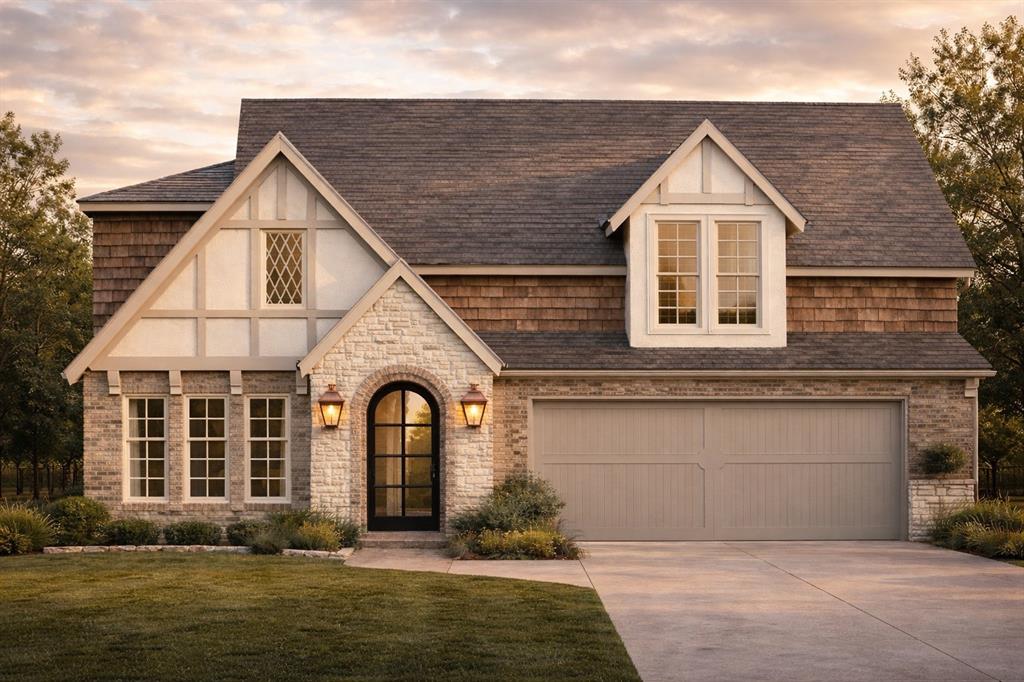 Historically inspired, beautifully detailed and entirely new. This stone, stucco and cedar shake Tudor by Bear Creek Homes brings exceptional design to Lexford Park, Oklahoma City’s most anticipated new neighborhood. The exterior is rich in character. An arched entry is framed by gas lanterns. Diamond-pane leaded glass and half-timbering add distinctive detail. Inside, five-inch white oak floors, architectural millwork, designer lighting and thoughtful use of color, pattern and natural materials give each room its own identity. The great room has an 11-foot beamed ceiling and cast-stone fireplace. An arched opening leads to the kitchen, where custom cabinetry, an oversized island and six-burner La Cornue range create a focal point. But it is the back wall that changes everything. A dramatic wall of glass, with windows and doors opening to the greenbelt, fills the kitchen with natural light and brings the outdoors in. A dedicated wet bar and wine storage are designed for entertaining. The main-floor primary suite includes an exceptionally appointed bath with white oak cabinetry, layered stone and tile and brass fixtures. A second bedroom and full bath are downstairs. Even the hardworking spaces are equally well designed, with a mudroom and well-appointed laundry room. Upstairs are two additional bedrooms with private baths and a game room. At 3,382 square feet with four bedrooms, 4.5 baths and an attached two-car garage, the home offers a highly livable plan without sacrificing architectural detail. Lexford Park is planned with 14 acres of greenspace, sidewalks and pocket parks, set among Crown Heights, Edgemere Heights and Edgemere Park. Western Avenue, the Paseo Arts District, Uptown, Midtown and Downtown are all close by, with convenient highway access. It’s a combination that simply hasn’t existed in the heart of Oklahoma City: historically inspired architecture, distinctive interiors, a greenbelt setting and the ease of brand-new construction.