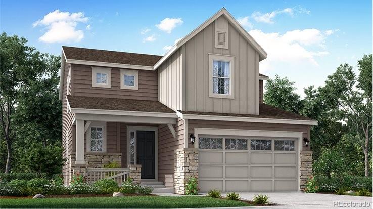 **Contact builder today about Special Financing for this home - terms and conditions apply**Anticipated Completion October 2026!! Your new chapter starts here. This beautiful new Evans 2-story in Sky Ranch features 4 beds, 2.5 baths, laundry, great room, kitchen, dining room, unfinished basement and 2 car garage. Gorgeous design finishes and upgrades throughout including luxury vinyl plank flooring, stainless steel appliances and more. Lennar provides the latest in energy efficiency and state of the art technology with several fabulous floorplans to choose from. Energy efficiency, and technology/connectivity seamlessly blended with luxury to make your new house a home. Sky Ranch offers single family homes for every lifestyle.  Don't miss your opportunity. Welcome Home! Photos and walkthrough tour are model only and subject to change.