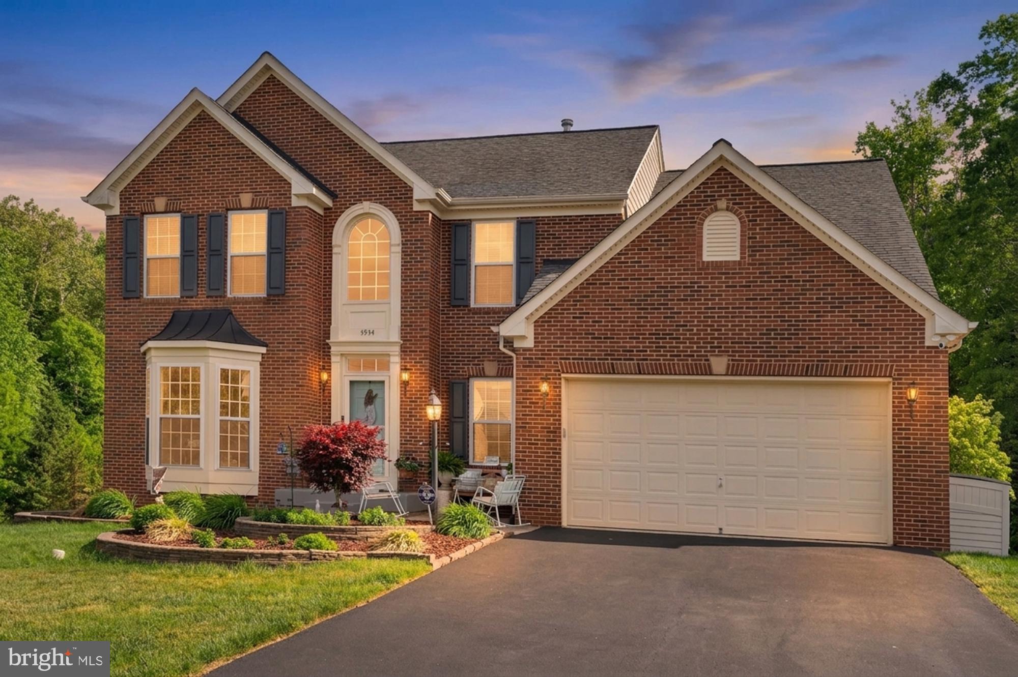 Located in the sought‑after Hopyard Farm community! This beautifully maintained brick‑front Colonial offers over 4,500 sq. ft. of living space with 5 bedrooms, 3.5 baths, and a fully finished basement, perfectly situated on a 0.23‑acre cul‑de‑sac lot. Enjoy water access at the community boat ramp just blocks away, with on‑site boat parking. Hopyard Farm amenities include a clubhouse with billiards room, resort‑style pool, fitness center, nature park with river views, walking trails, tennis courts, picnic areas, and boat launch.Interior highlights:  Vaulted foyer with coastal color palette and warm wood flooring through the kitchen, dining room, and sunroom. The living room features plush carpet, a remote‑controlled gas fireplace, and mounted 65" TV. The kitchen offers solid wood custom cabinetry, new electric stove, matching microwave and dishwasher, and a spacious open layout. The sunroom opens to a deck overlooking a partially wooded backyard with a SunSetter awning for shade. Main‑level laundry connects to the garage.Upper level:  Primary suite with dual vanity, tiled shower, and soaking tub, plus three additional bedrooms, full bath, and dedicated HVAC system.Finished basement:  1 bedroom, a bonus room, media area with 60" TV and soundbar, sitting room with walkout to patio and gazebo.Outdoor living:  Scenic backyard with mature trees, firepit area, large patio with gazebo (two ceiling fans), and circular gathering space.Garage & upgrades:  Oversized 2‑car garage with upgraded flooring, mounted TV, heater, and full‑size fridge. Model‑home features include crown molding, chair rail, wainscoting, tray ceiling, and recent updates: hands‑free kitchen faucet, 2025 toilets, 2021 HVAC systems with dual Remy Halos, 2023 water heater.Additional features:  His & Her closets in primary suite • Outdoor trash enclosure • Ring cameras & alarm system ready • Wireless front door lock • Sprinkler system ready for activation.Prime location:  Short drive to Quantico, Dahlgren, Indian Head, Patuxent River, Richmond, and DC. Convenient to Fredericksburg and Spotsylvania VRE stations.