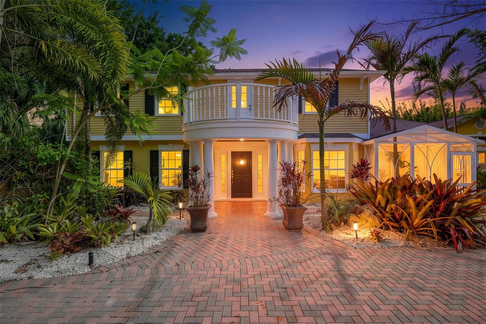 Welcome to the highly desirable Spanish Trails neighborhood. Discover luxury living in this expansive estate, set on a lush (just under) 1 acre lot, offers 4 spacious bedrooms and 5 bathrooms, perfect for large families and entertaining guests. Dive into relaxation with a huge pool surrounded by stunning tropical landscaping, accompanied by a tiki hut on Oak Creek. Enjoy the serene views from the open kitchen space looking out of the many large windows bringing in an abundance of natural light, multiple living rooms, a bar room and a cozy wood-burning fireplace. This colonial style home has a bunch to offer, starting with the large master bedroom and suite, 2 bedrooms upstairs, a studio suite above the garage and a walk out balcony overlooking the front yard and horseshoe driveway. Real wood cabinetry in the large kitchen with granite countertops in the "chefs" kitchen boasting two refrigerators, two dishwashers, double oven, two cook tops including an "infinite induction cooktop system", wine fridge and detailed architectural moldings/trim! Large gorgeous, landscaped yard, pool area surrounded by natural stone decking and saltwater pool, 2 pergola's covered cabanas with an outside fireplace and pizza over. Detached two car garage with overhanging two car carport and a studio above the garage that can function as an office/extra bedroom/work out room with full bath. Brand new AC units just installed. This one is a must see in person! Schedule your private showing today!
