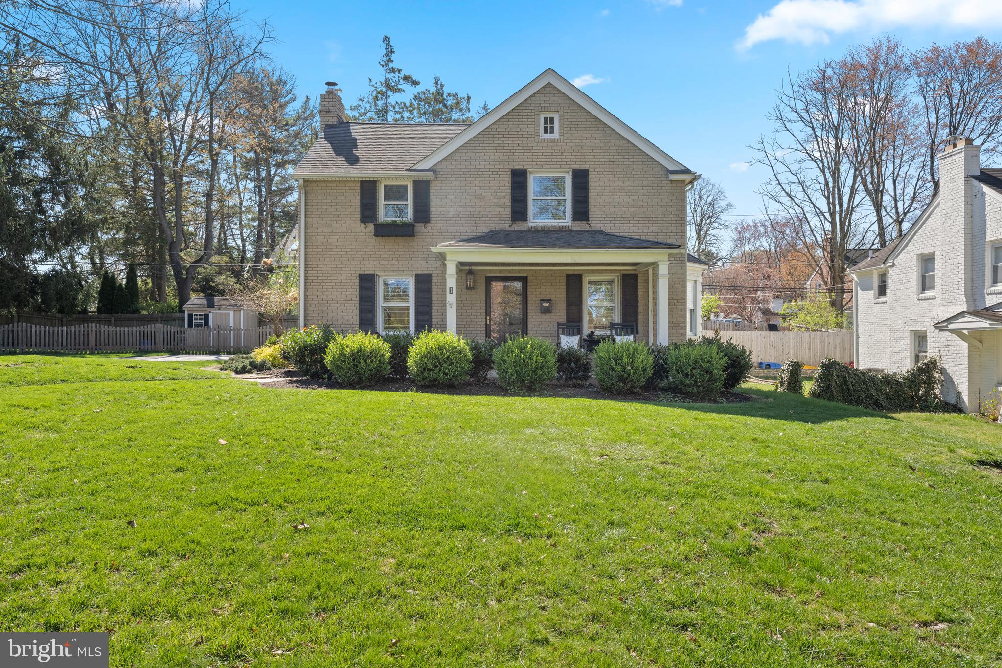 Step into your dream home in the heart of Bryn Mawr's sought-after Old Oaks neighborhood, nestled within the award-winning Radnor School District. This stunning colonial is the perfect blend of charm and modern elegance, offering a lifestyle as inviting as its design.From the moment you arrive, you'll be captivated by the home’s designer-inspired interiors. The beautifully renovated, expanded eat-in kitchen is a showstopper, featuring crisp white cabinetry, gleaming quartz countertops, stainless steel appliances, and a versatile breakfast bar. The kitchen flows seamlessly into a cozy family room, complete with a wood-burning fireplace—ideal for relaxing evenings—and connects to a spacious living room bathed in natural light from its plentiful windows.Upstairs, the tranquil primary suite is a true retreat, featuring soaring vaulted ceilings, an expansive layout, and a spa-like en suite bath. Thoughtfully redesigned, the en suite boasts sleek new tile flooring, an oversized tile shower with a seamless glass enclosure, and a sophisticated vanity that elevates the space. Two additional spacious bedrooms, each with generous closets, provide comfort and functionality, while the chic hall bath impresses with its modern touches. Rich hardwood floors flow seamlessly throughout, tying the second level together with timeless elegance. Downstairs, the finished lower level offers a versatile TV or play area, office/flex space and a dedicated laundry room for added convenience.Outside, this home truly shines. Sip your morning coffee on the charming front porch, or host unforgettable gatherings on the charming back patio just off the kitchen. The large, fenced side yard—perfect for play, gardening, or simply enjoying the outdoors—sits on a desirable corner lot.Located just minutes from Villanova Stadium, Wayne, Suburban Square, the Radnor Trail, The Willows, Chanticleer Gardens, and a variety of Main Line shops and restaurants, this turnkey gem is perfectly positioned for convenience and enjoyment. Welcome home!
