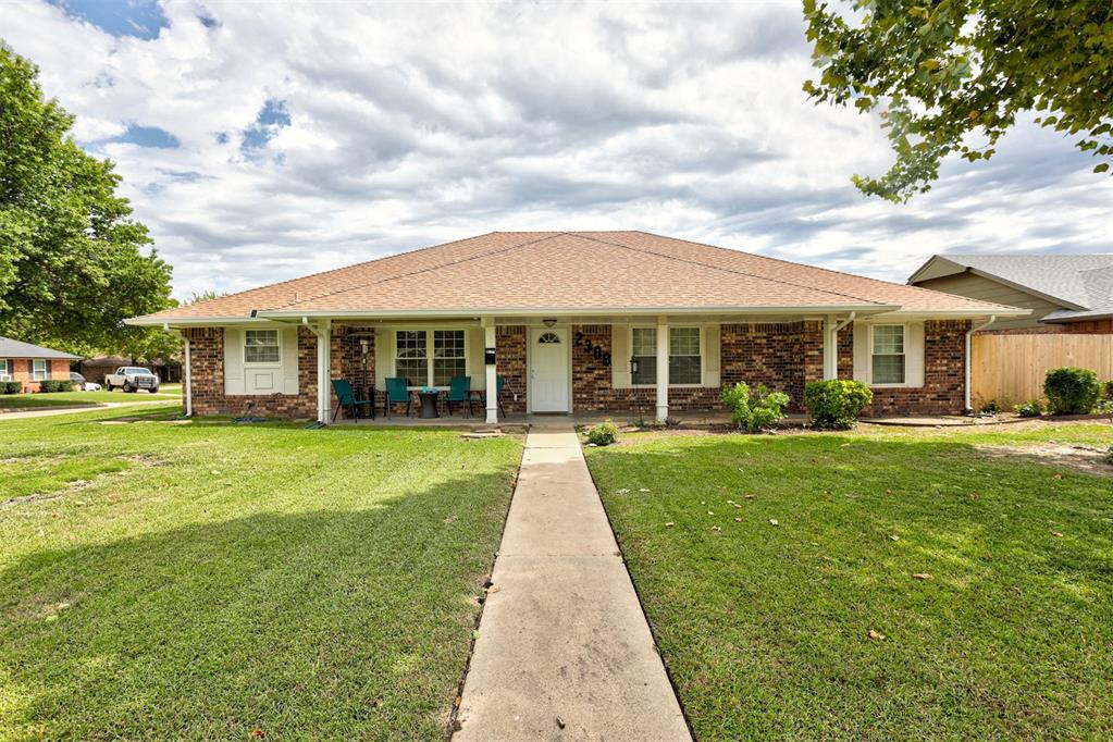 Beautifully maintained 5-bedroom home on a corner lot in Moore! Featuring a brand-new HVAC and fence, this home offers plenty of room to grow inside and out. Enjoy a welcoming front porch, spacious back patio, and wood-look tile in the main living areas. The kitchen boasts ample storage, subway tile backsplash, and stainless steel appliances that open to the dining area. The living room features vaulted ceilings and a cozy fireplace, while a flexible bonus space can serve as a formal dining, second living, or office. The primary suite includes a walk-in closet and walk-in shower. Additional highlights: double vanity bathroom and convenient half bath.