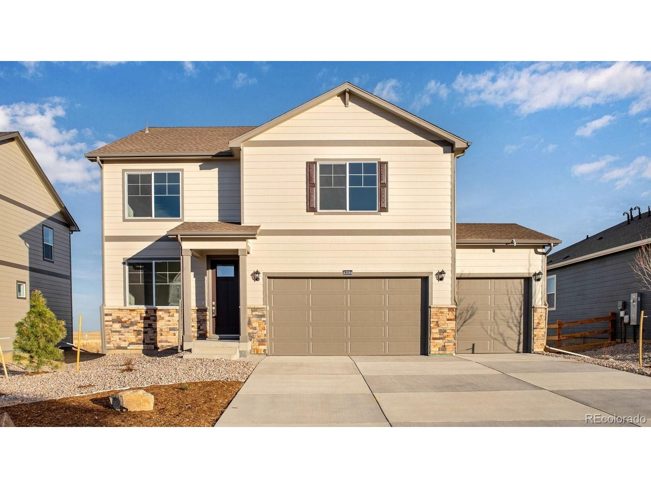 Below market rates are available with builder lender.Fall in love with the Bridgeport plan! The Bridgeport is bright, open, and inviting!  This property features a cozy open concept design that seamlessly integrates living spaces for a warm and inviting atmosphere. The main floor boasts a versatile flex room bathed in natural light, a beautiful spacious living room as well as modern Gray cabinetry and white quartz in the kitchen which also includes a large island! Upstairs, an oversized loft offers additional living space, ideal for a secondary living space for entertaining. This home also comes with a 3 car garage for all your storage needs!  Easy access with a short walk to the community park!  Enjoy the convenience of Fort Collins dining and shopping while relishing the tranquil ambiance of Windsor, all within the highly regarded Poudre School District, making this home a perfect blend of comfort, accessibility, and community.  ***Estimated Delivery Date: January 2027. Photos are representative and not of actual property***