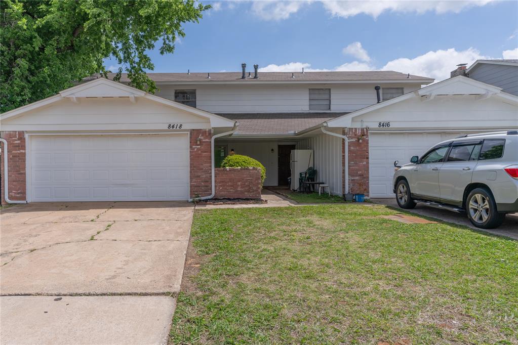 This exceptional duplex in Northwest Oklahoma City presents a premier investment opportunity in a high-demand location, situated just minutes from the Kilpatrick Turnpike, Mercy Hospital, and the extensive shopping and dining options at Quail Springs Mall. Each side offers a generous 1,517-square-foot layout with 3 bedrooms, 2.5 bathrooms, a private fenced yard, and an attached 2-car garage. Unit 8418 has been recently remodeled and is move-in ready, showcasing fresh paint, updated flooring, and a brand-new custom-tiled shower surround. The neighboring unit, 8416, provides immediate stability as it is currently tenant-occupied through August 31, 2026. This well-maintained property in the Putnam City School District offers long-term value and immediate cash-flow potential for any savvy real estate investor.